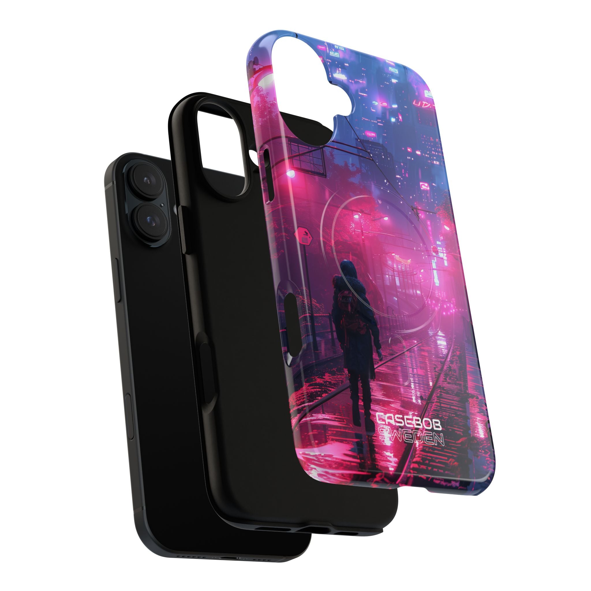 Neon Shadow City iPhone 16 - Tough+