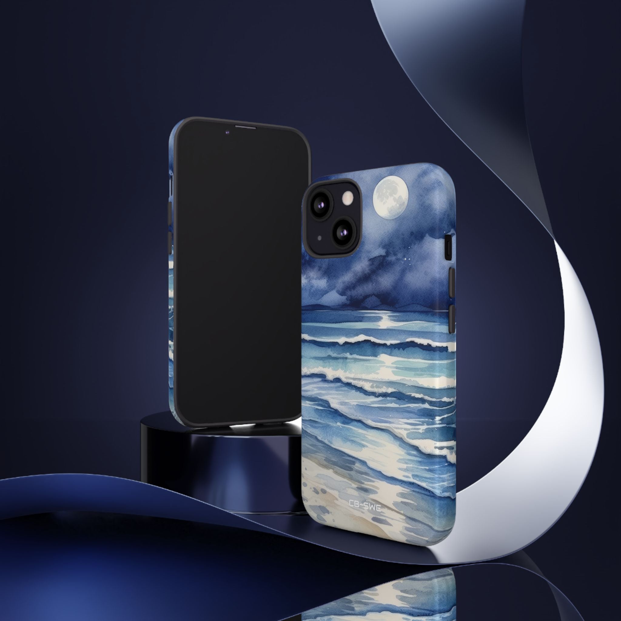 Moonlight Reflects Waves - iPhone Case