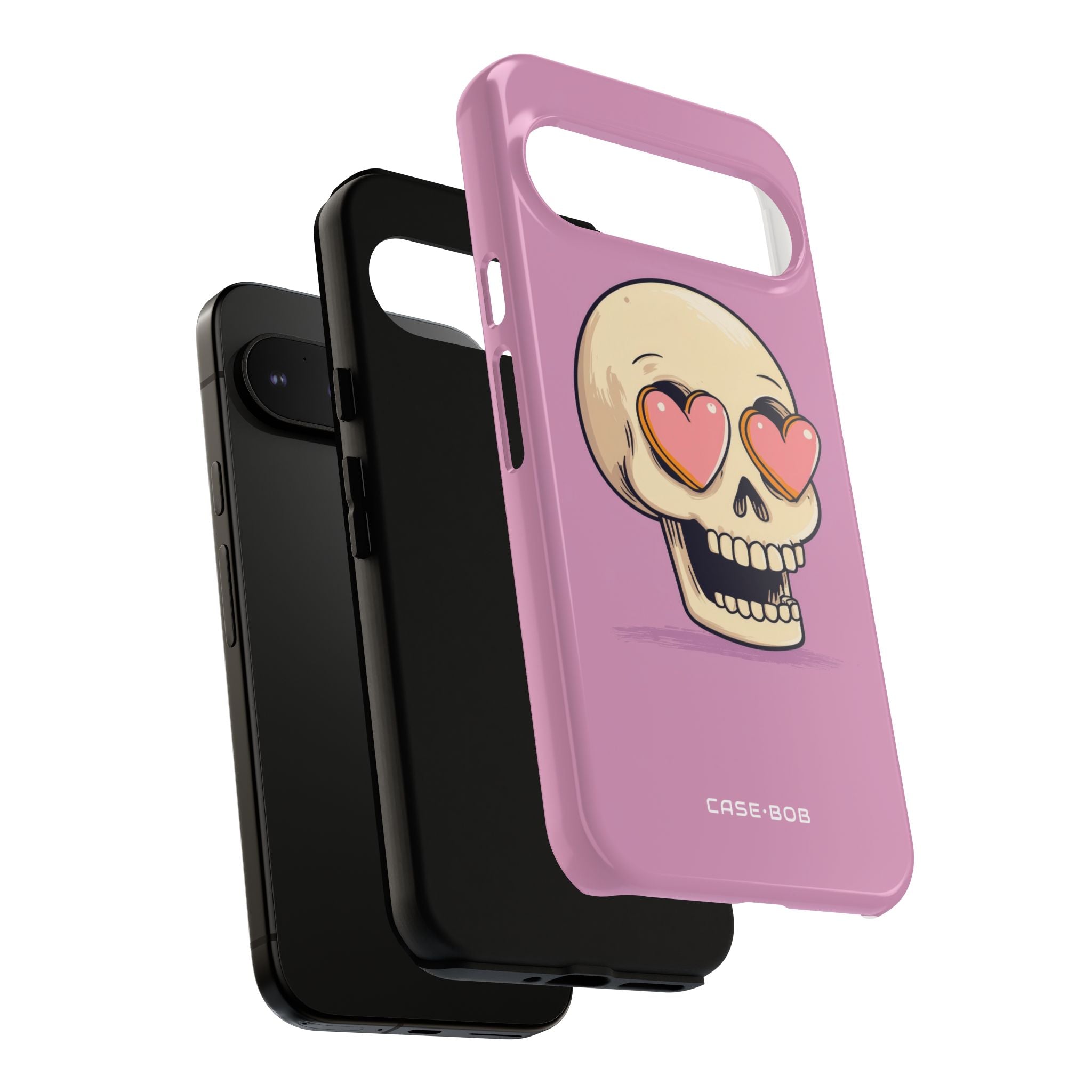 Heart Eyed Skull Google Pixel 9 Pro XL Case - Tough