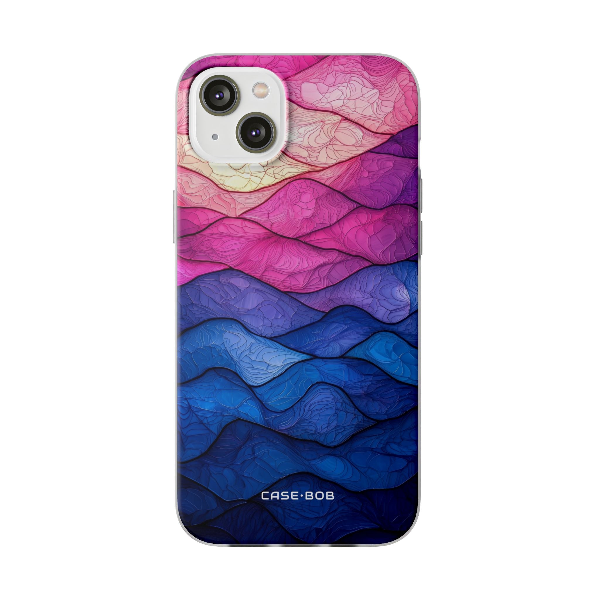 Wavy Vein Gradient iPhone 14 Plus Case - Soft