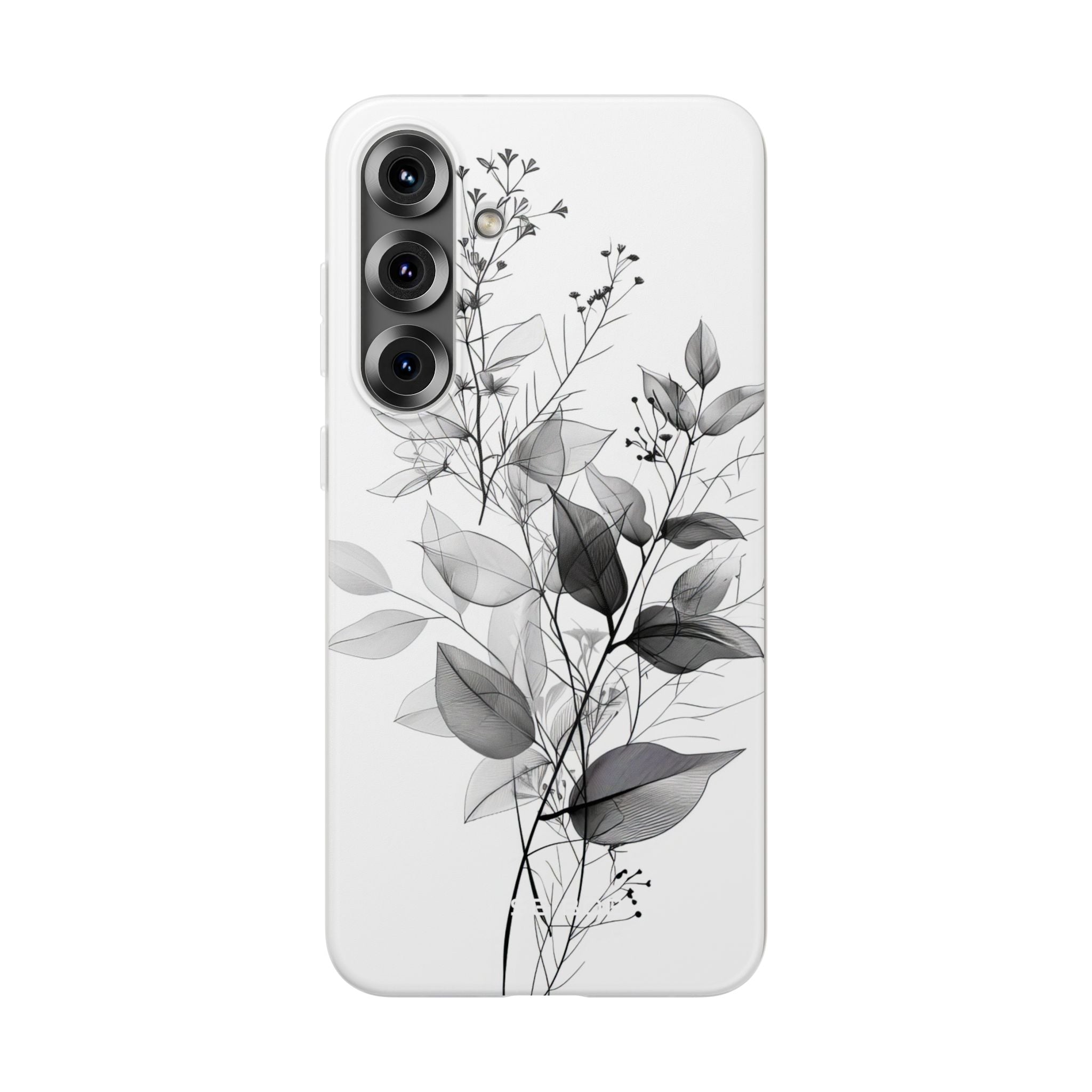 Gray Leaf Veil Samsung S25 Plus Case - Soft