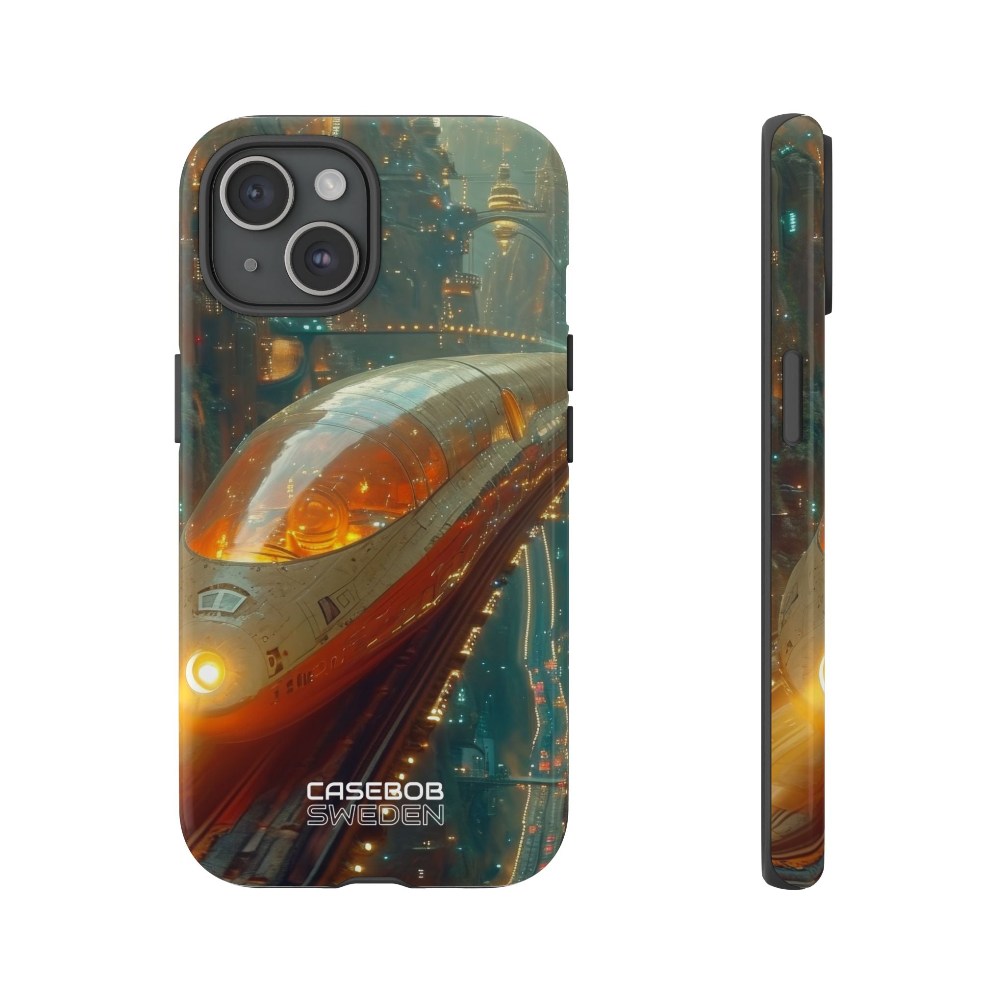 Futuristic Train Odyssey iPhone 15 - Tough
