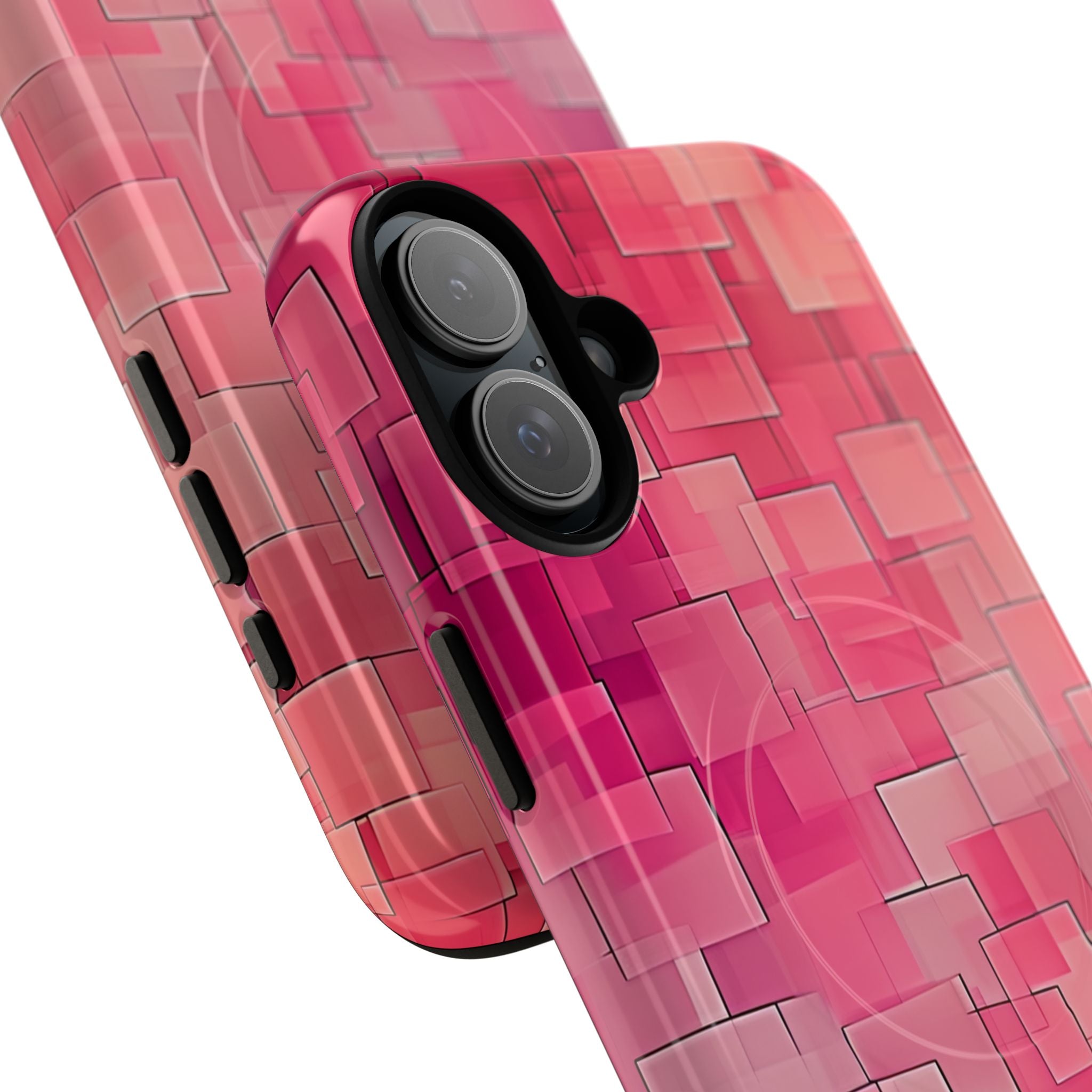 Layered Pink Geometry iPhone 16 - Tough+