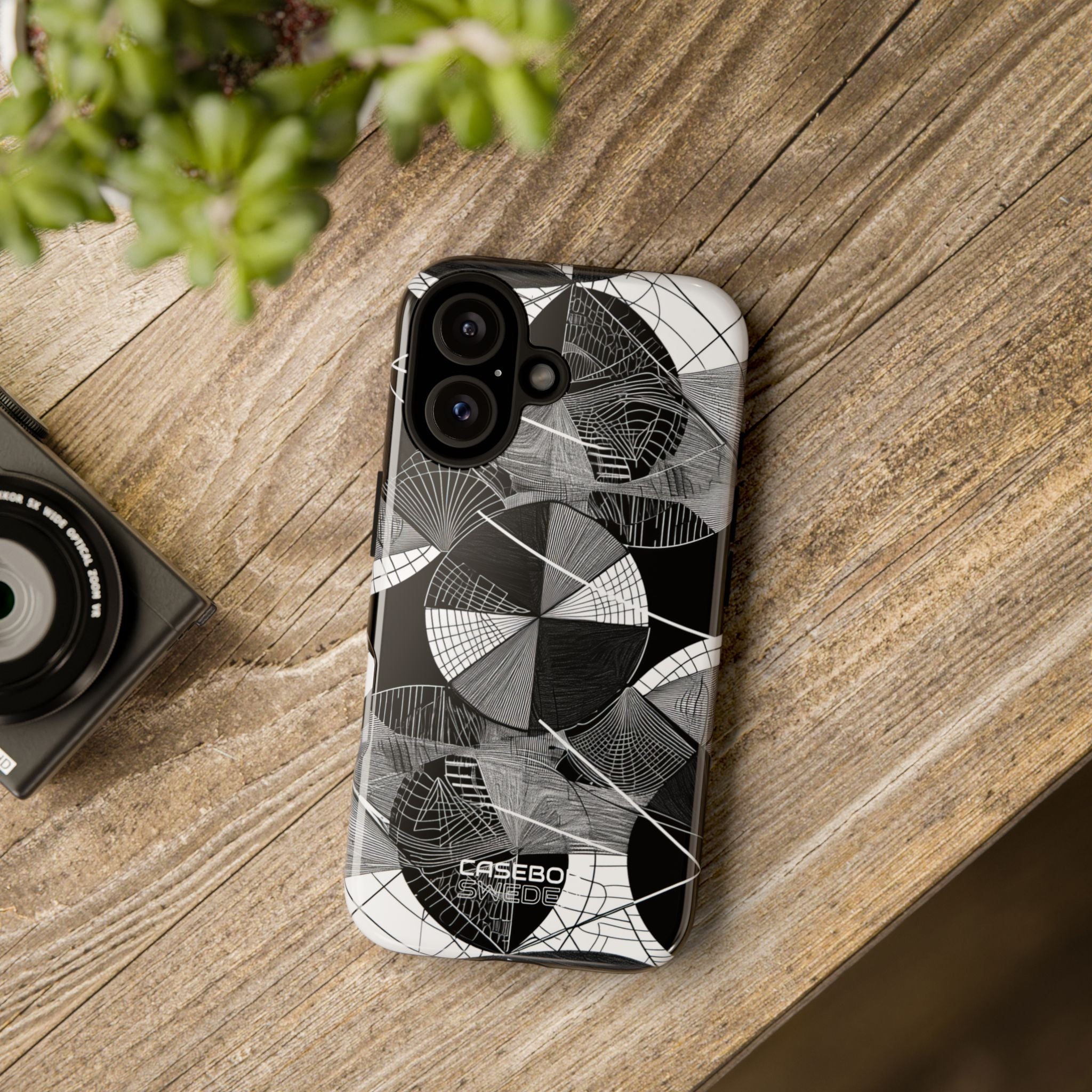 Labirinto a Cerchio Monocromatico iPhone 16 - Tough