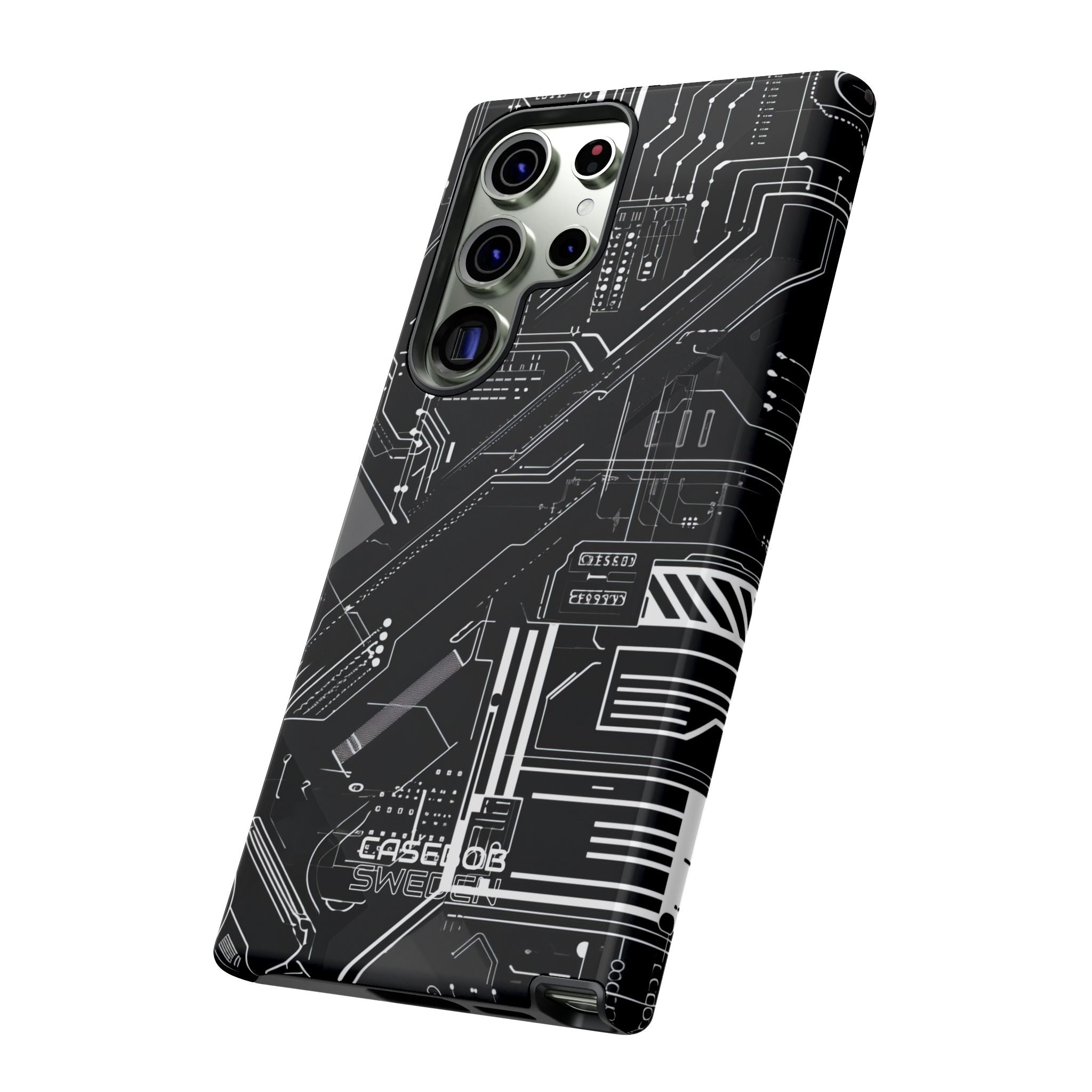 Futuristic Circuit Grid Samsung S23 - Tough