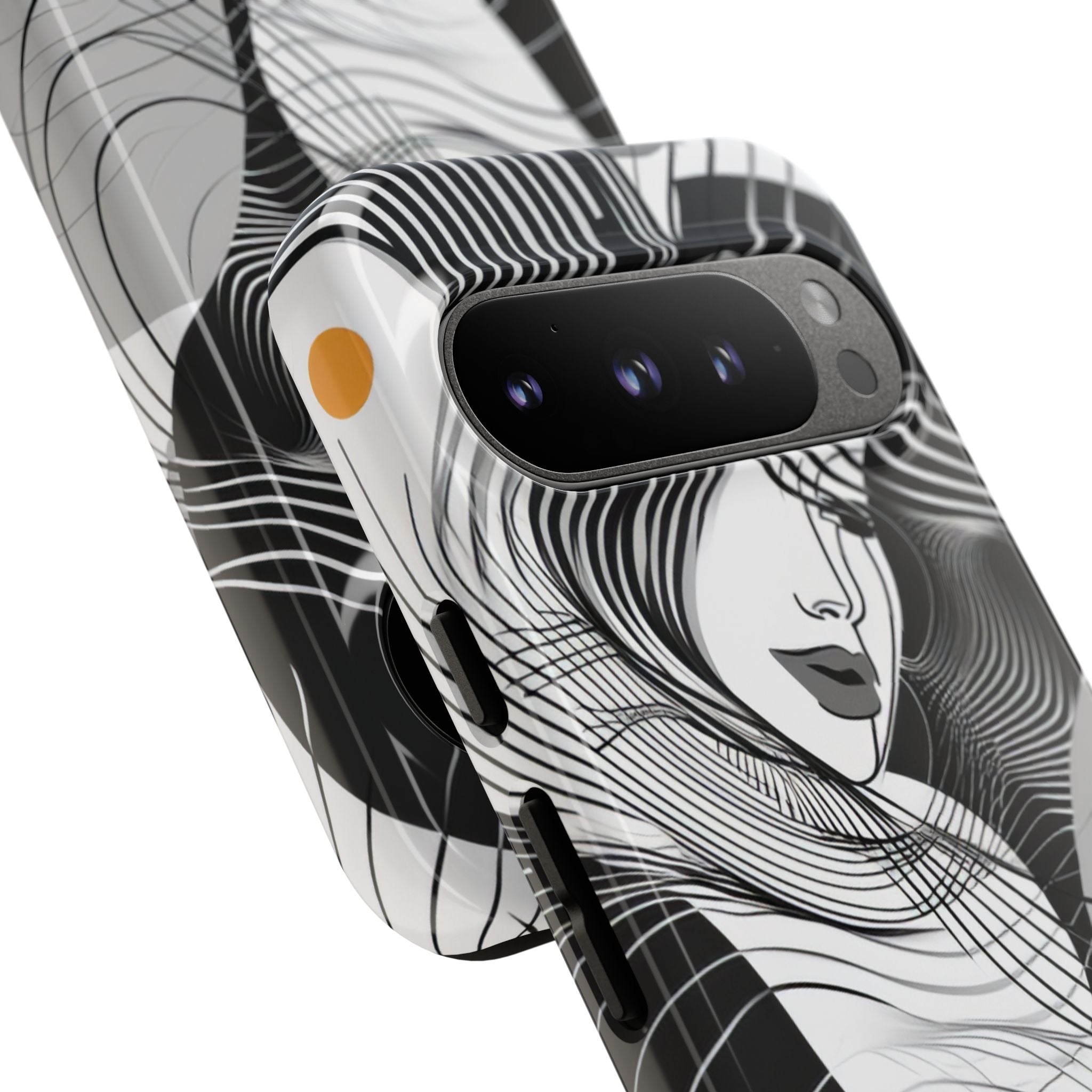 Orange Wave Motion Google Pixel 9 - Tough