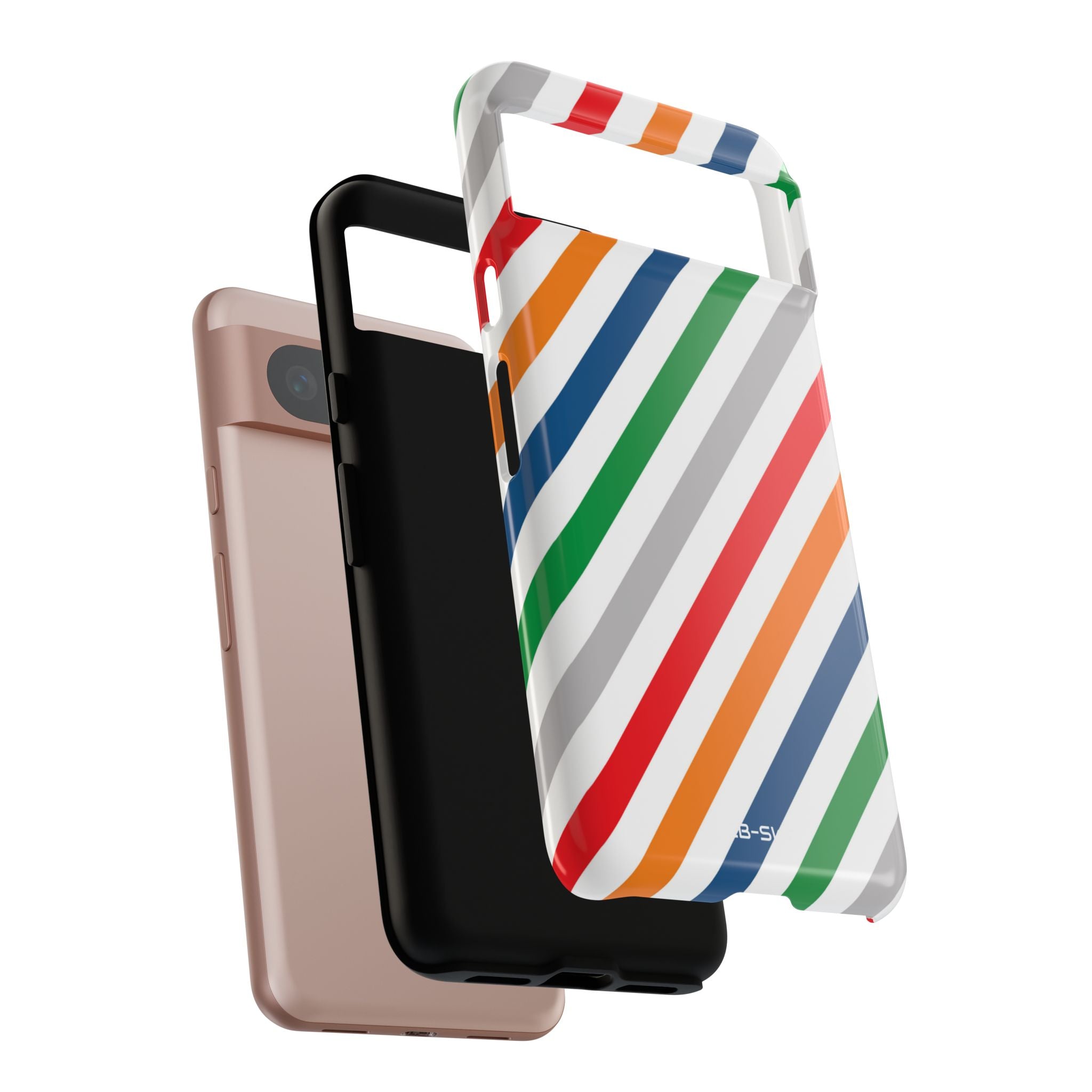 Vibrant Geometric Stripes - Google Pixel Case