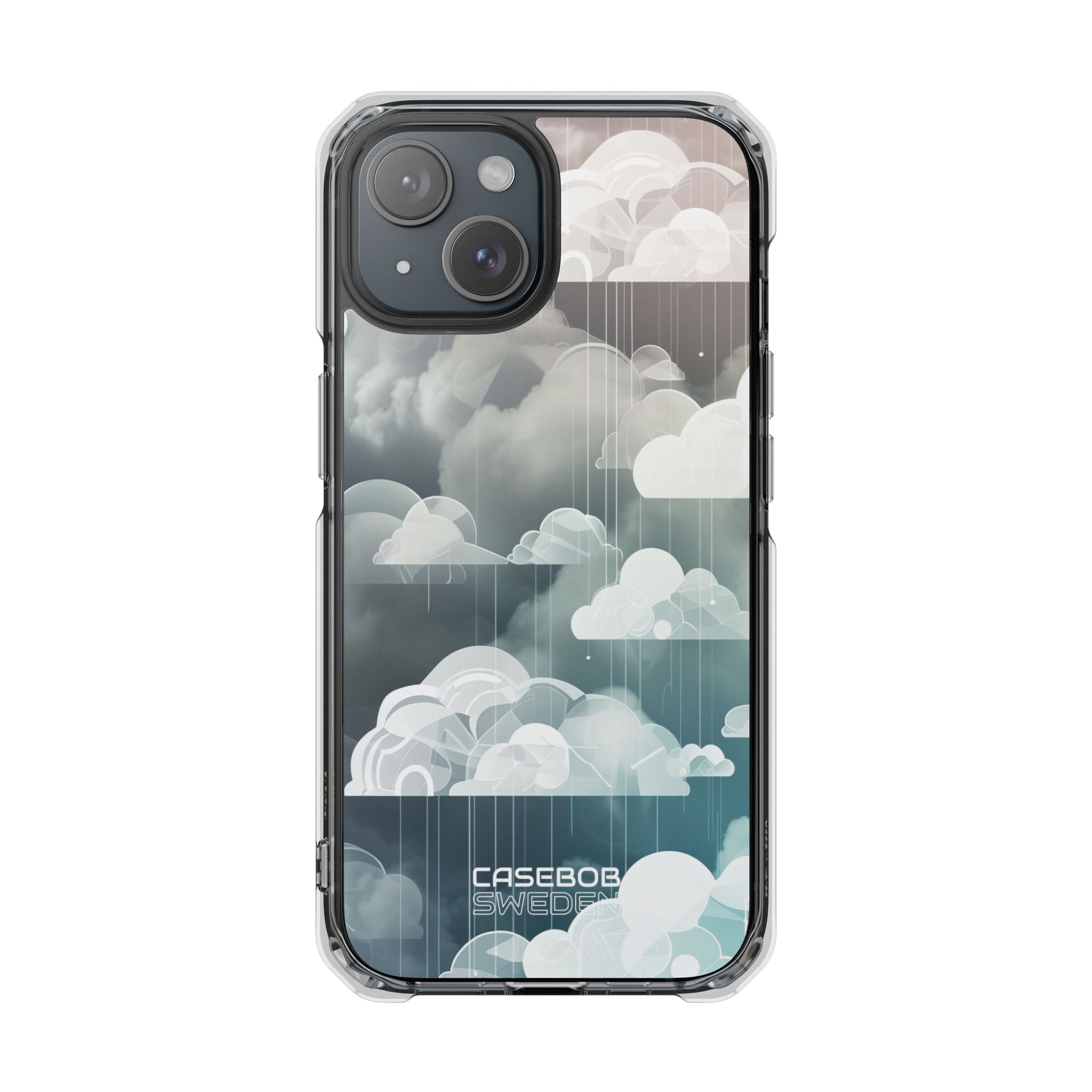 Silver Dream Clouds iPhone 15 - Impact Clear+