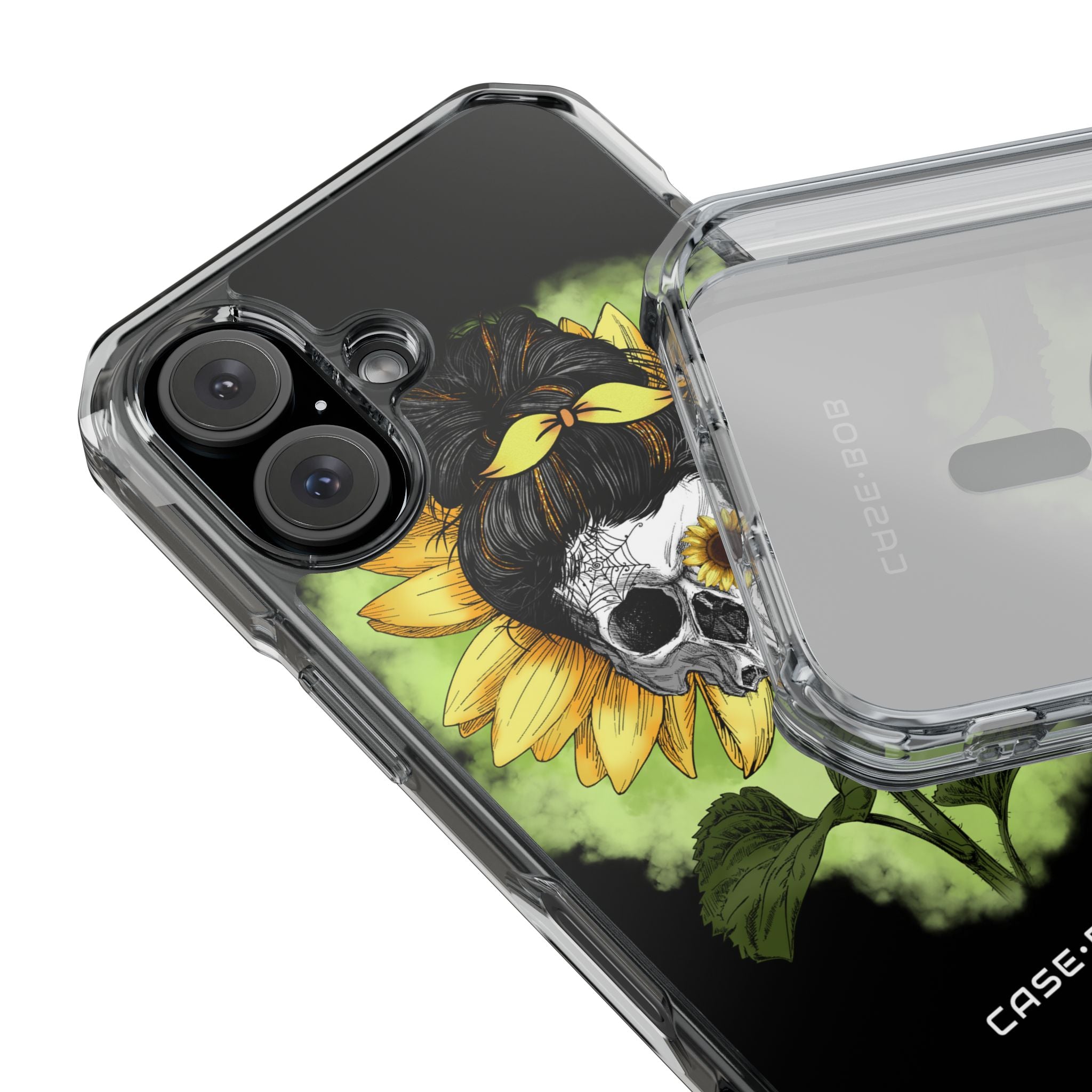 Sunflower Skull iPhone 15 Case - Impact
