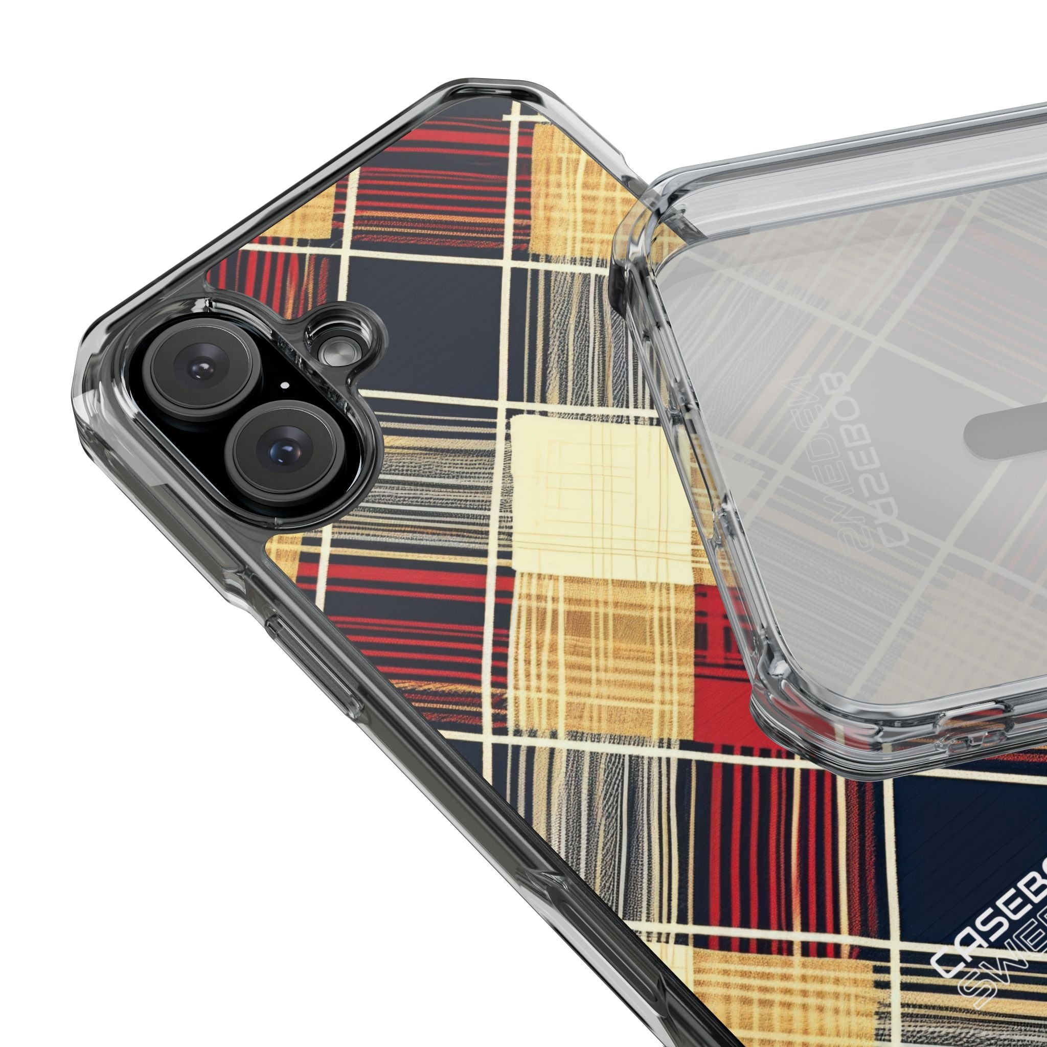 Plaid Diamond Tapestry iPhone 16 - Impact Clear+