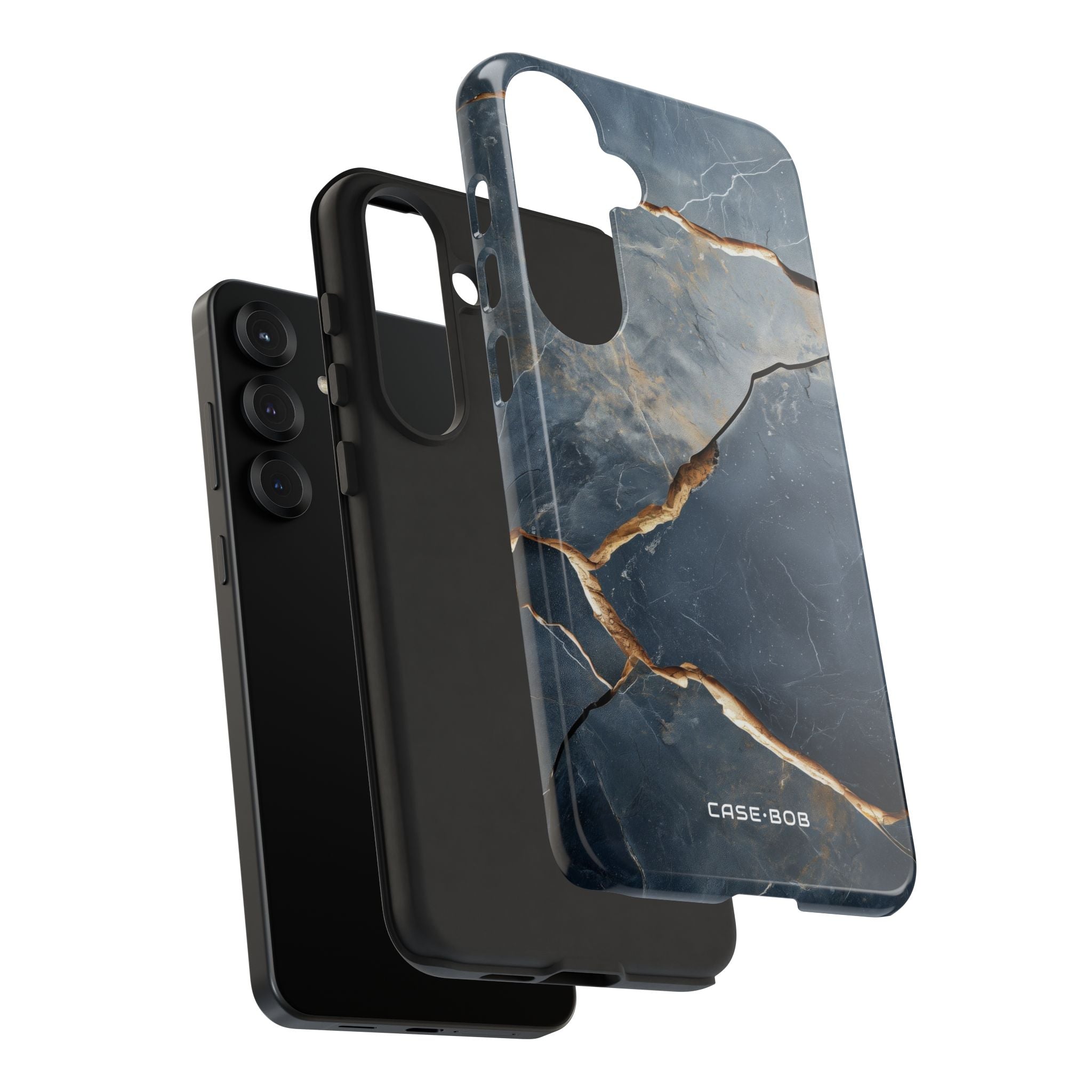 Jagged Vein Navy Samsung S25 Plus Case - Tough