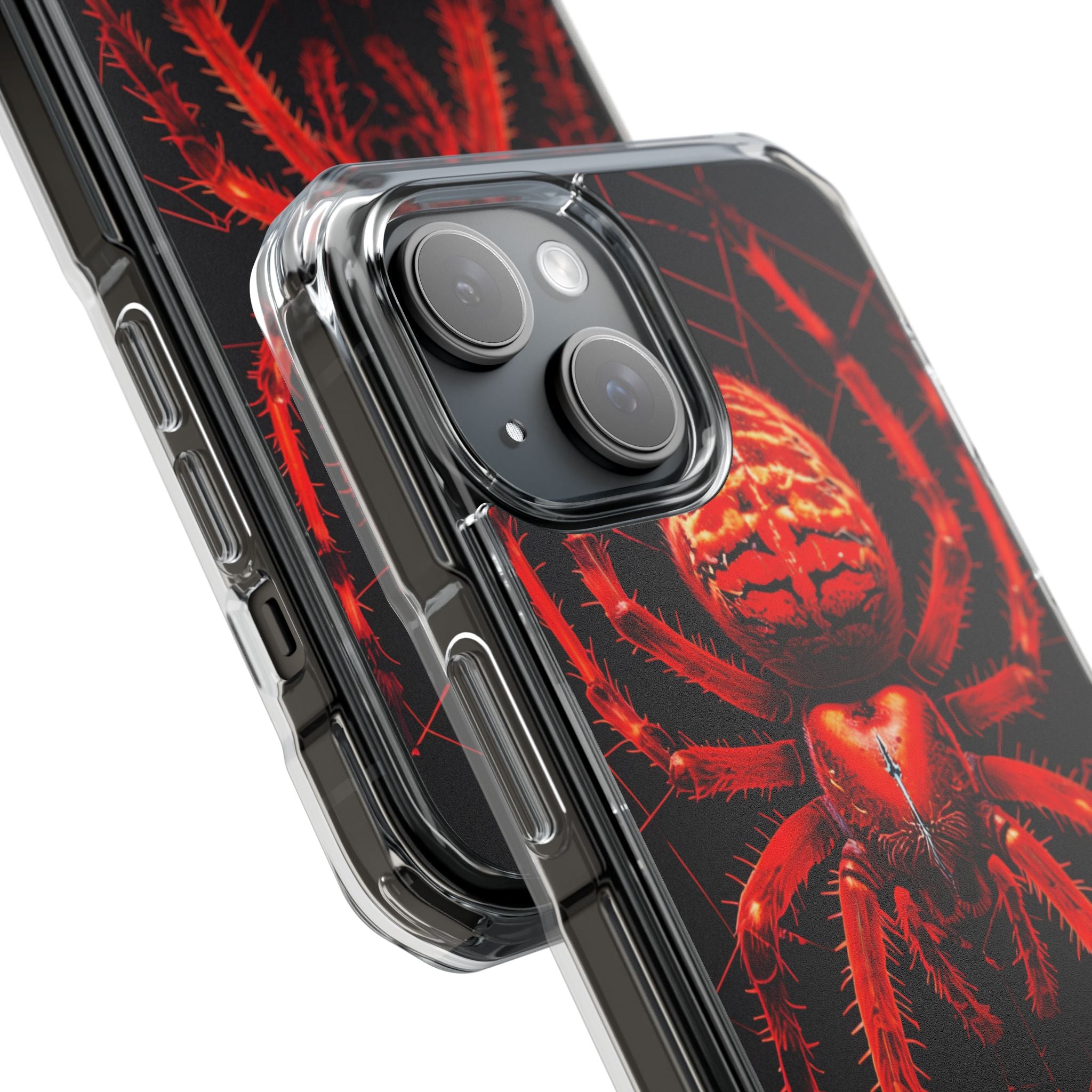 Crimson Spiderweb iPhone 15 Case - Impact