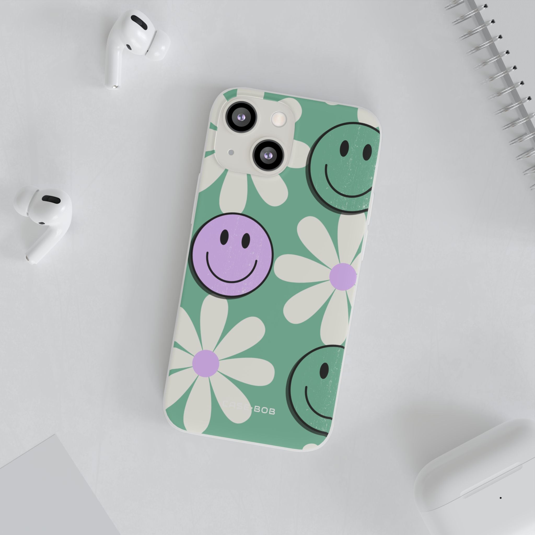Smiley Daisy Glow iPhone 13 mini Case - Soft