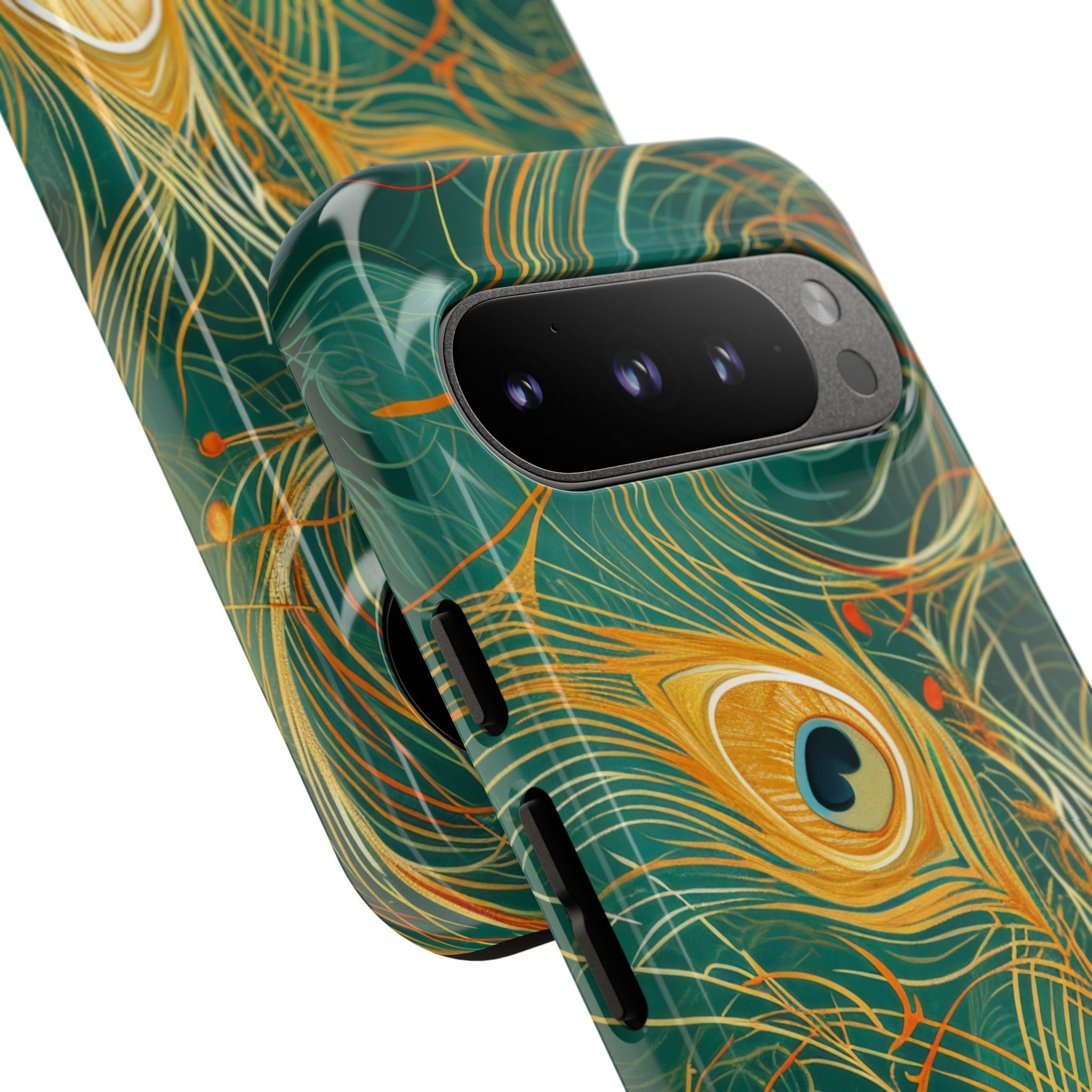 Vibrant Peacock Whirl Google Pixel 9 - Tough