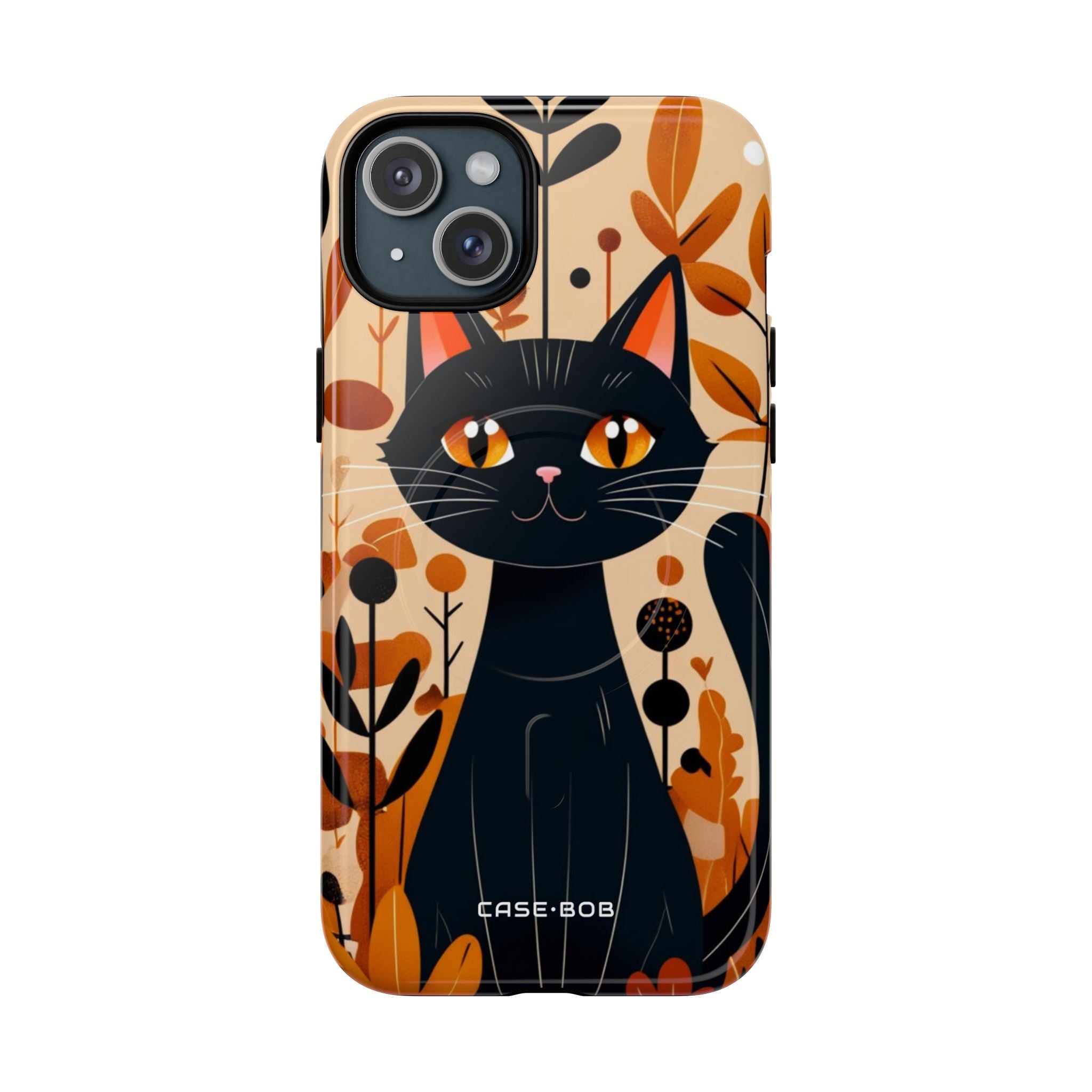 Black Cat Glow iPhone 15 Plus Case - Tough+