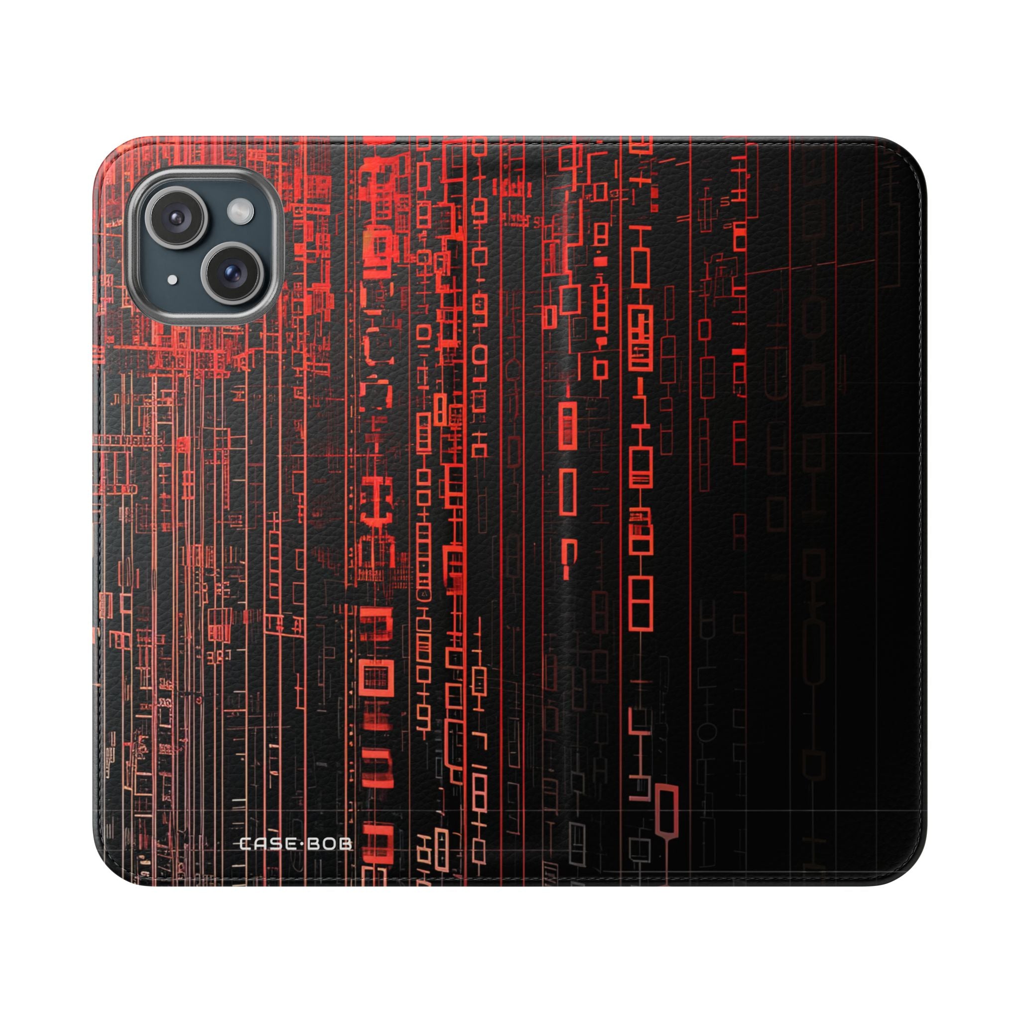 Crimson Columns - iPhone 15 Plus Case - Wallet