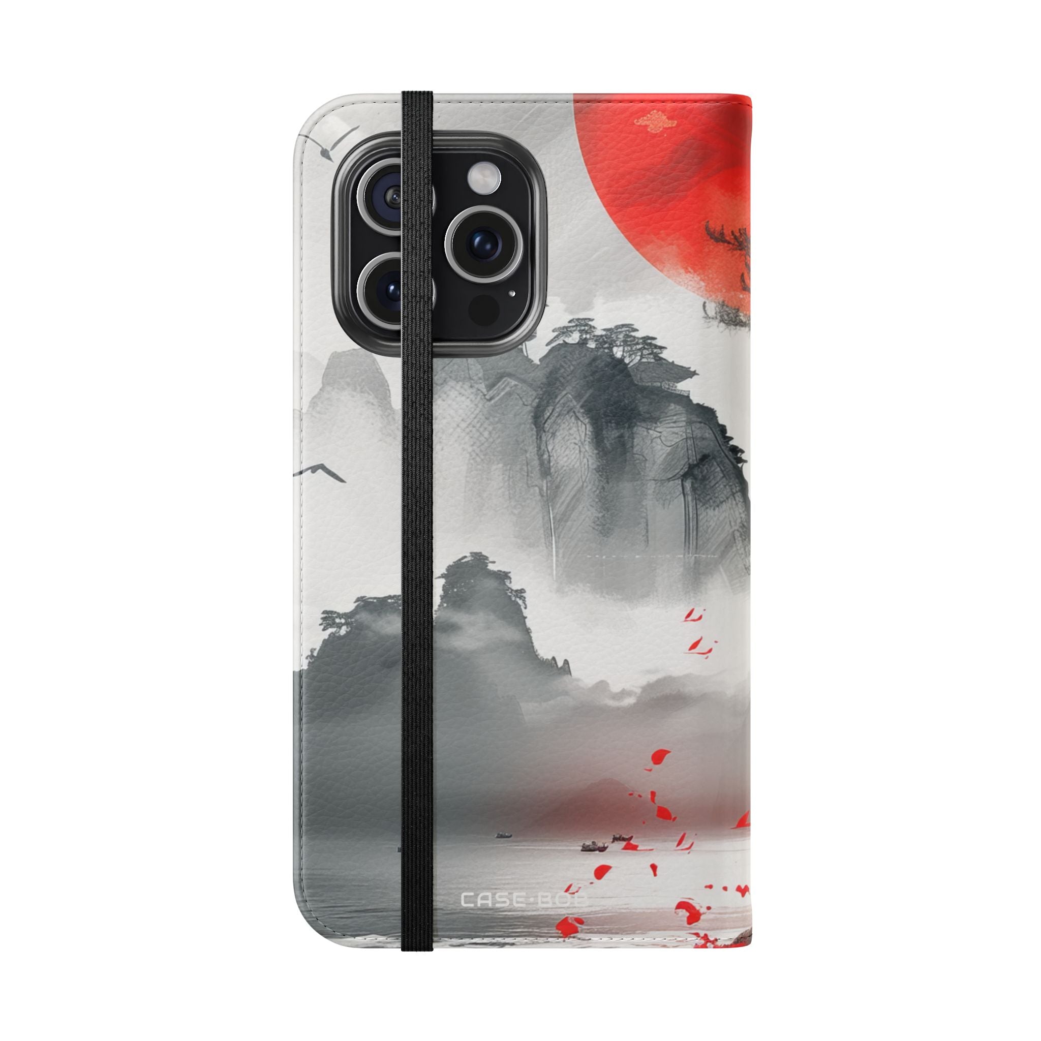 Red Sun Serenity - iPhone 15 Pro Max Case - Wallet