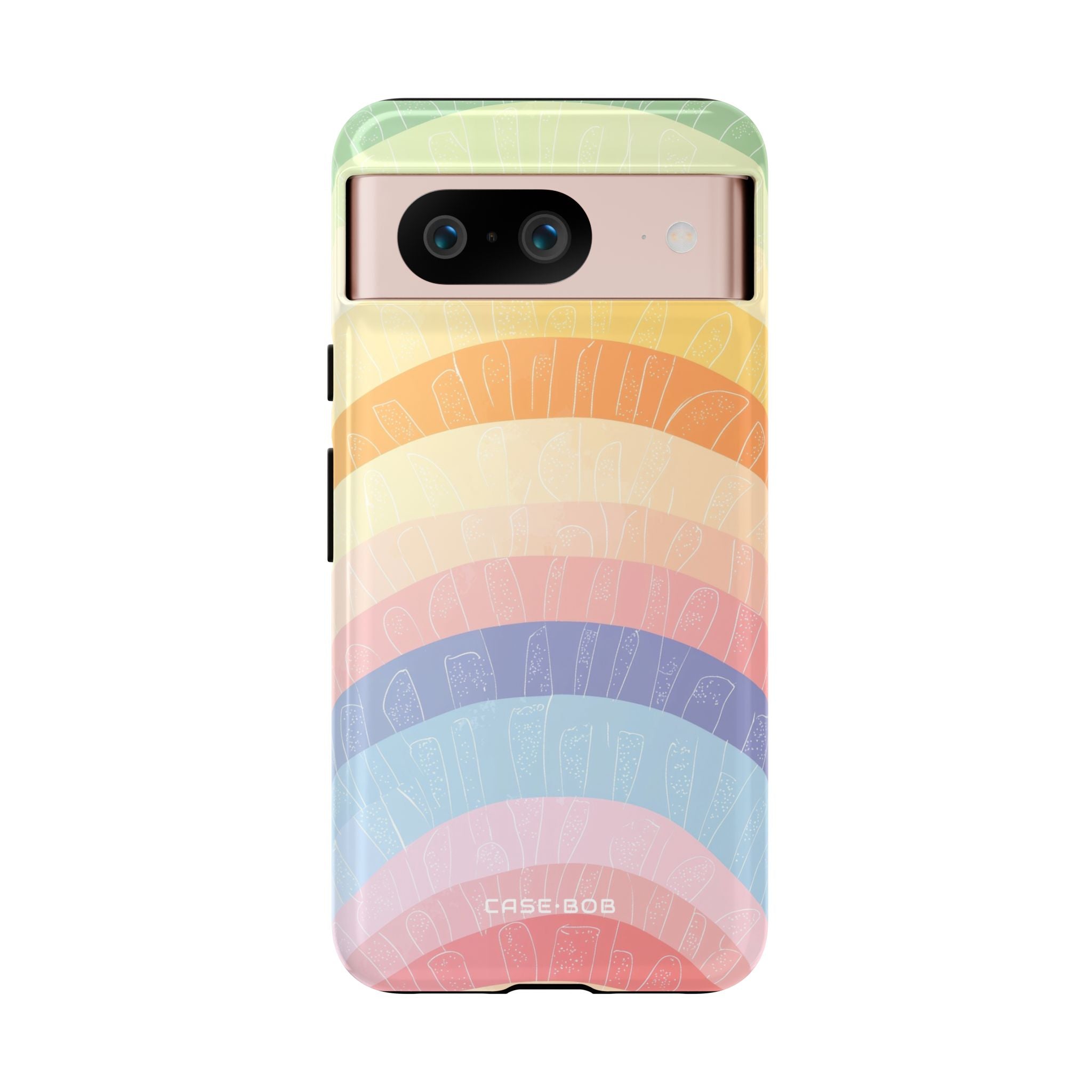 Pastel Rainbow Bands Google Pixel 8 Case - Tough