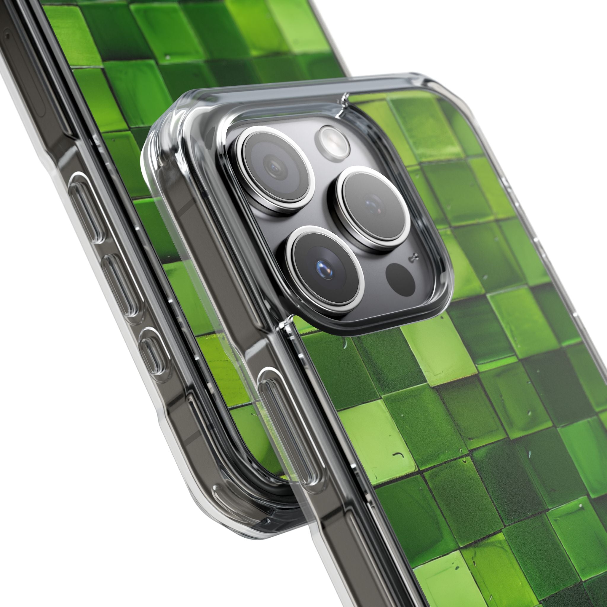 Green Tile Harmony iPhone 15 - Impact Clear+