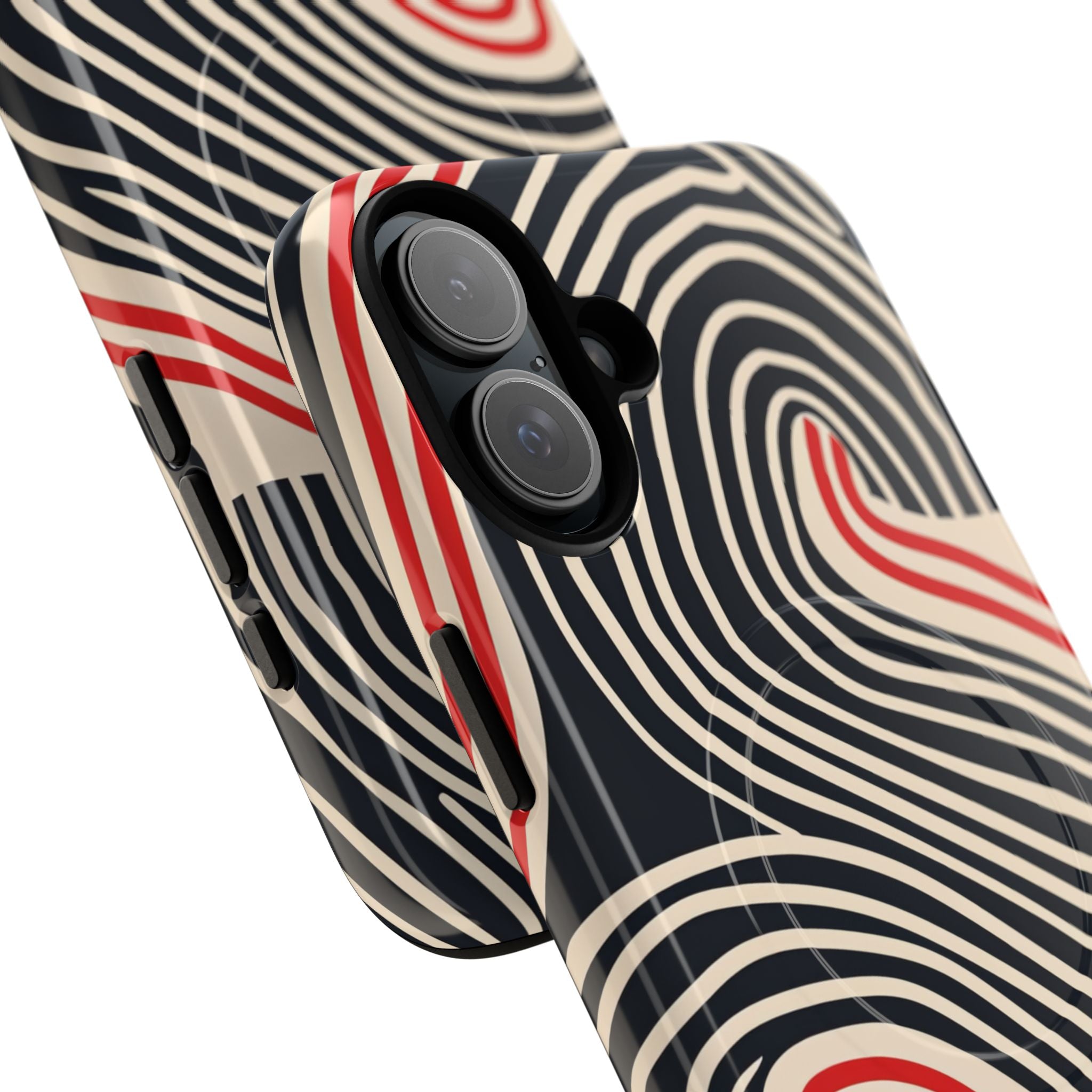 Wavy Red Flow iPhone 16 - Tough+