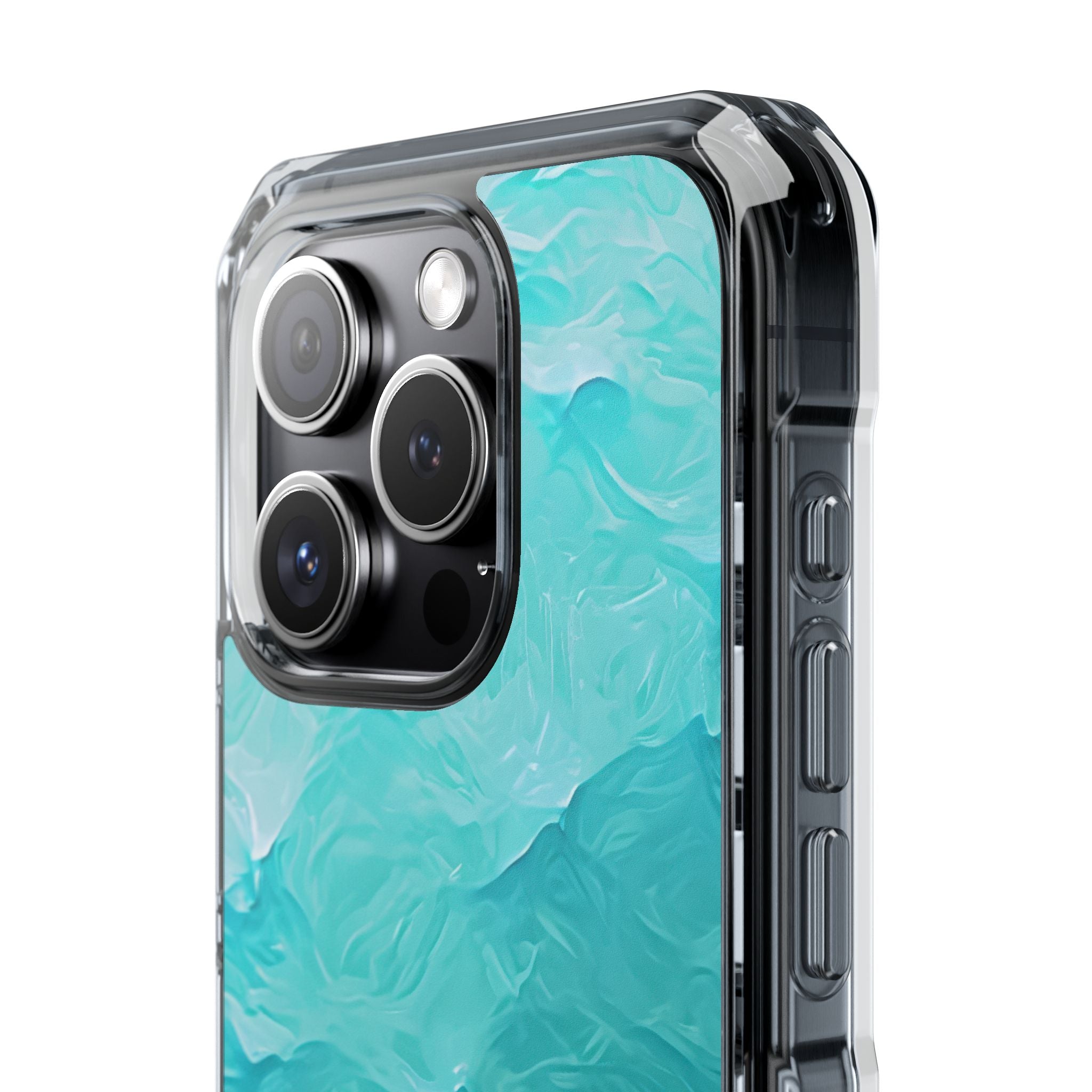 Soothing Aqua Currents iPhone 15 - Impact Clear+