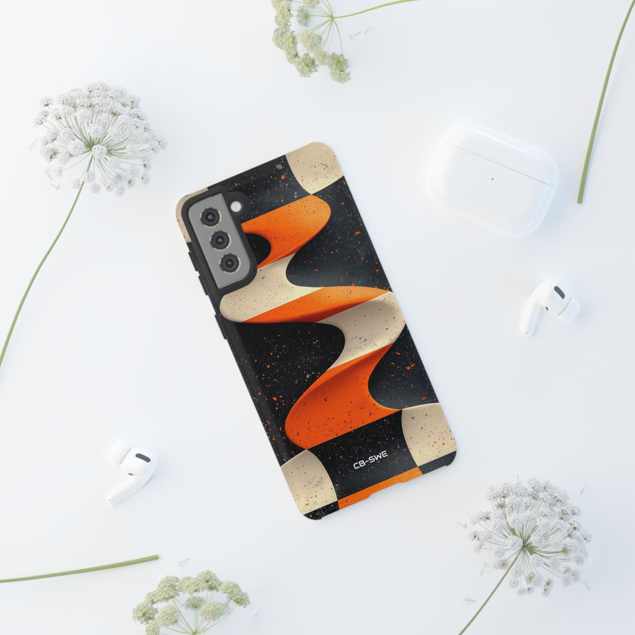 Orange Waves Flow - Samsung Case