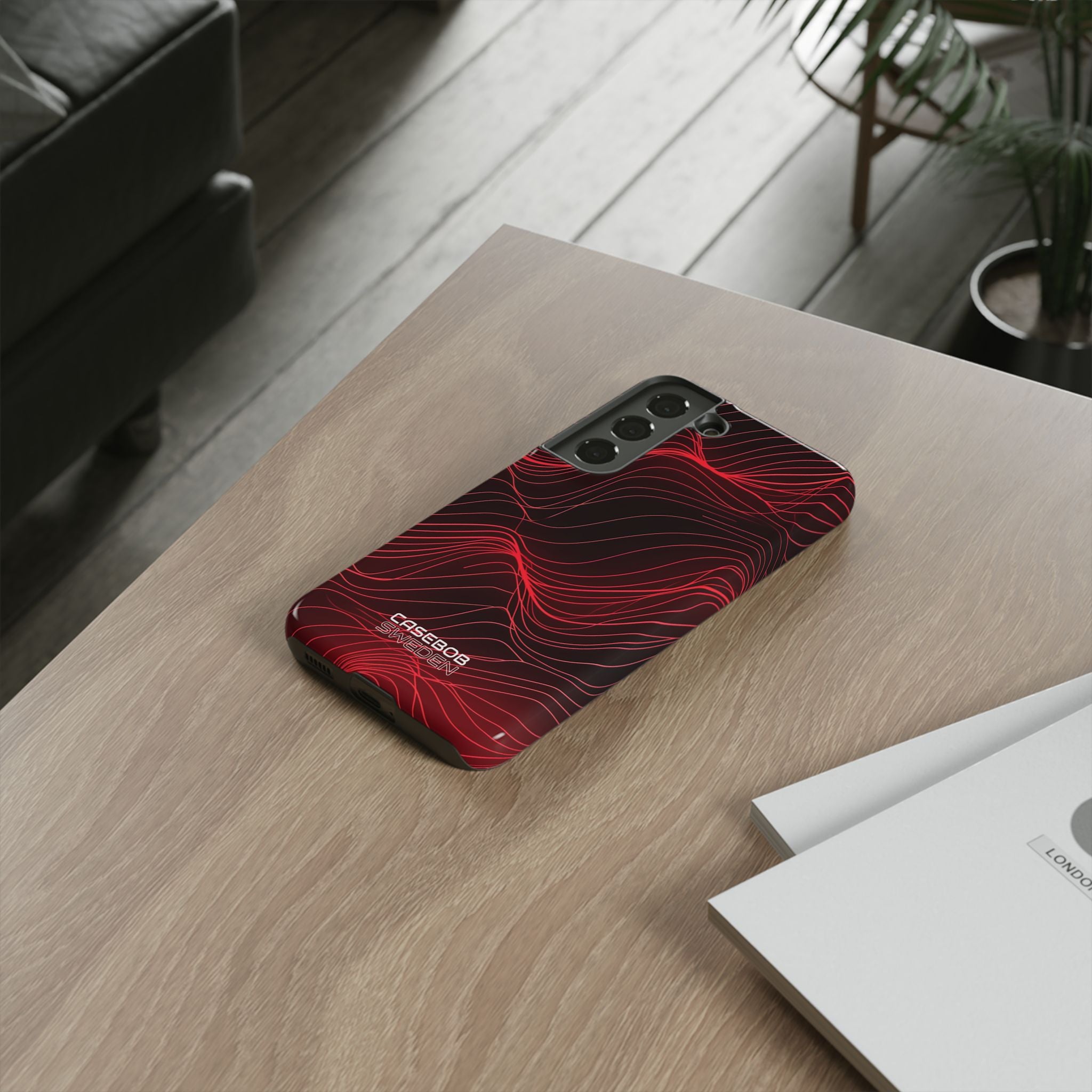 Crimson Waveform Flow Samsung S22 - Tough