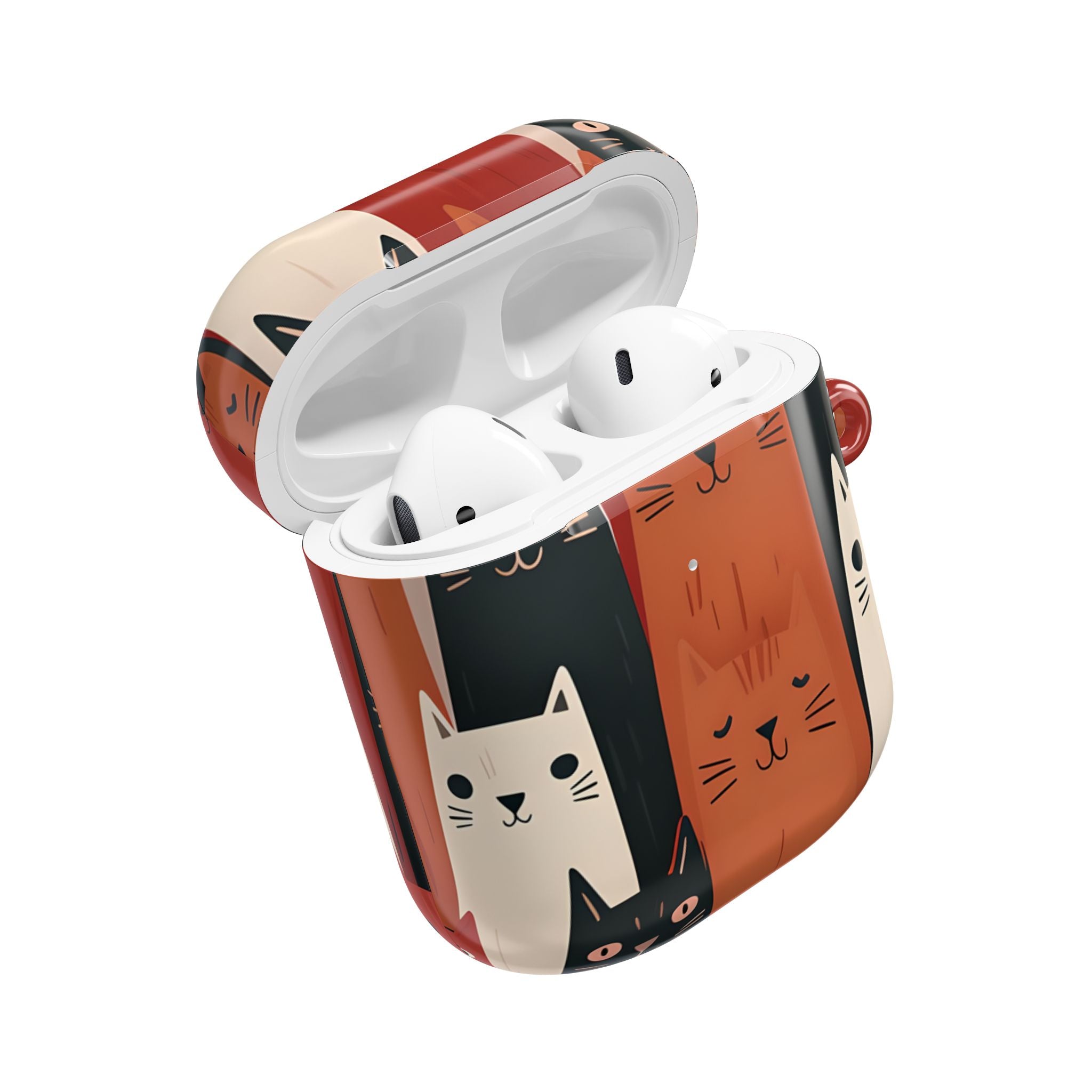 Cat Columns Orange - AirPods Case