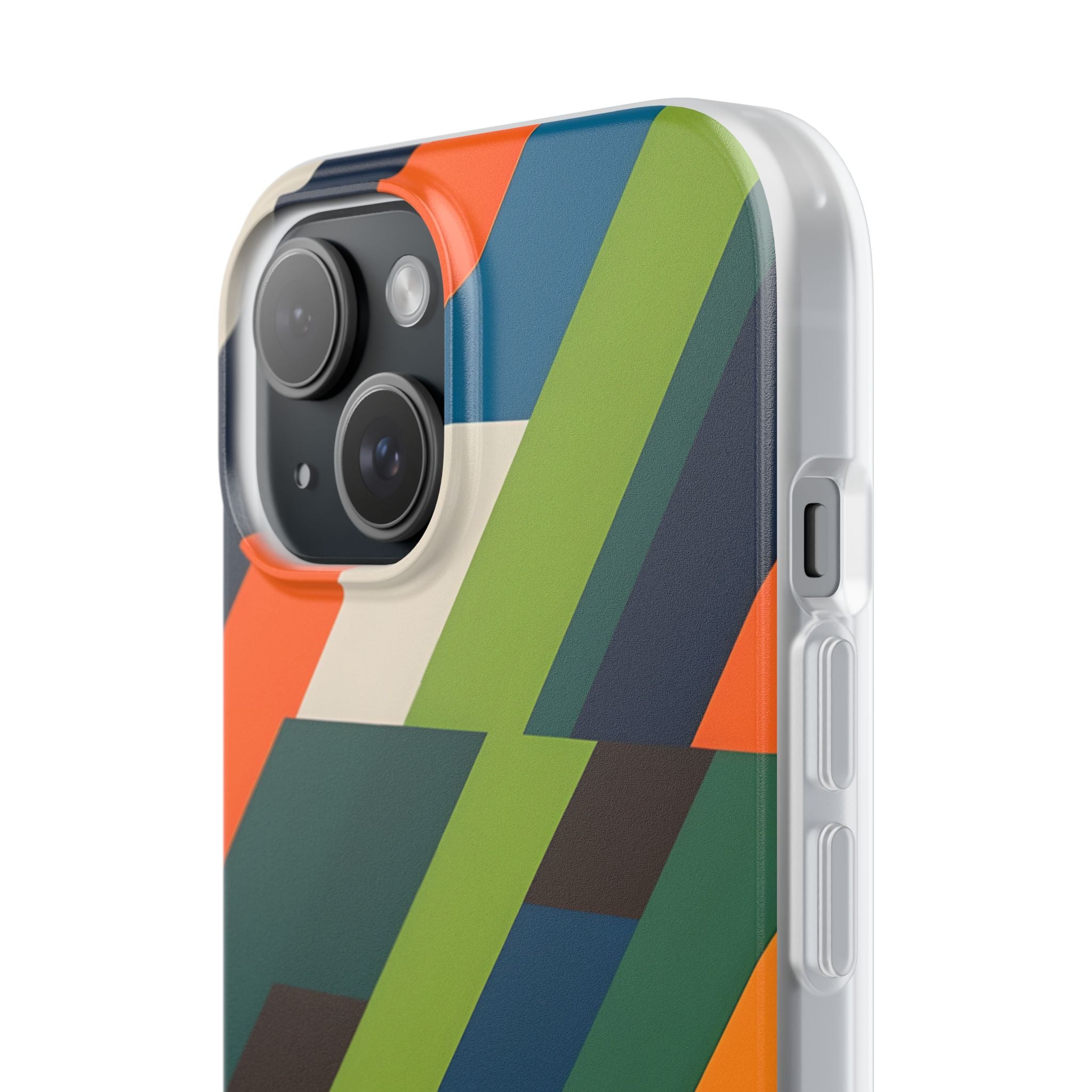 Diagonal Blaze iPhone 15 Case - Soft
