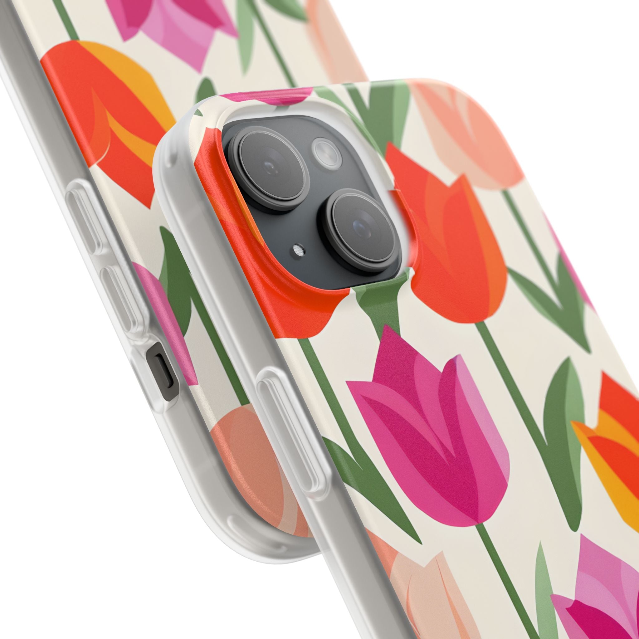 Tulip Harmony Green iPhone 15 - Soft Case