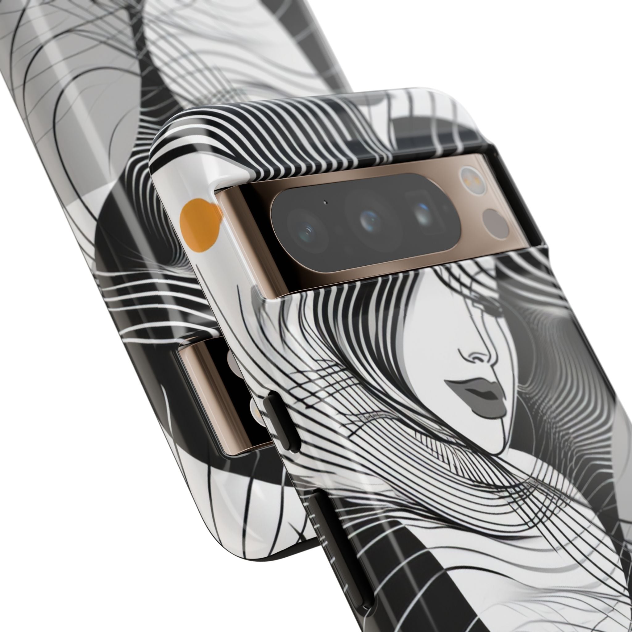 Orange Wave Motion Google Pixel 8 - Tough