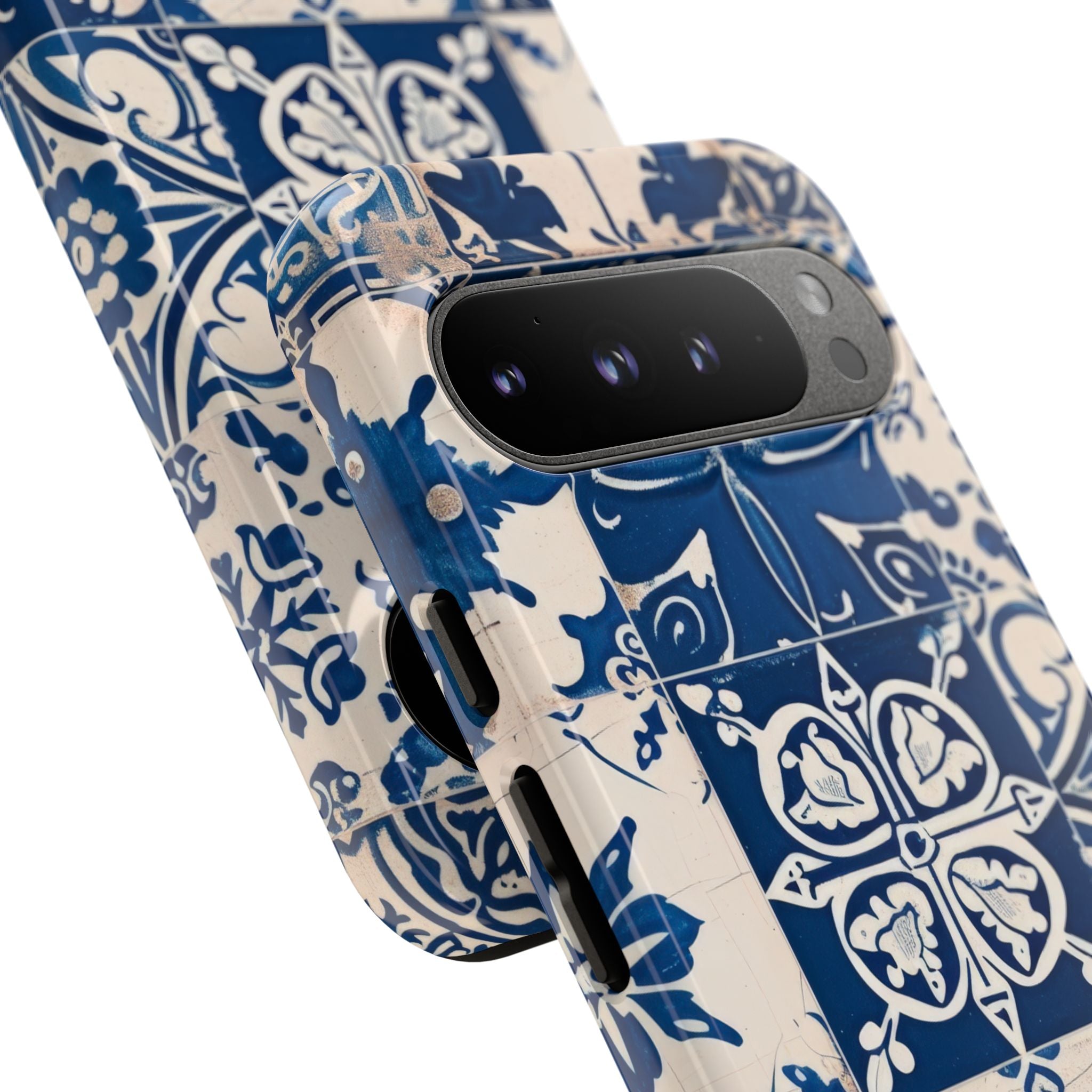 Ornate Blue Tiles Google Pixel 9 - Tough