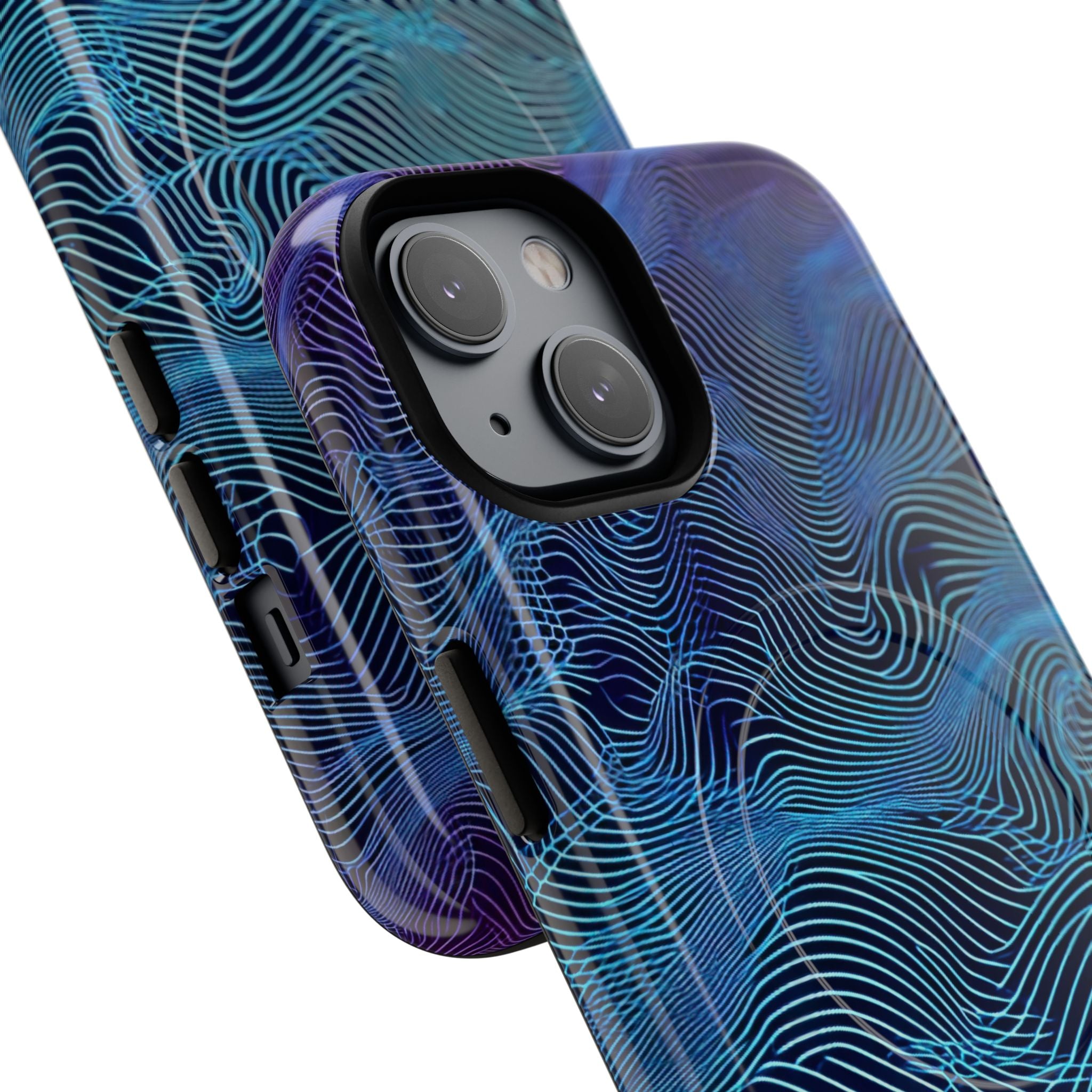 Neon Waves Flow iPhone 14 - Tough+