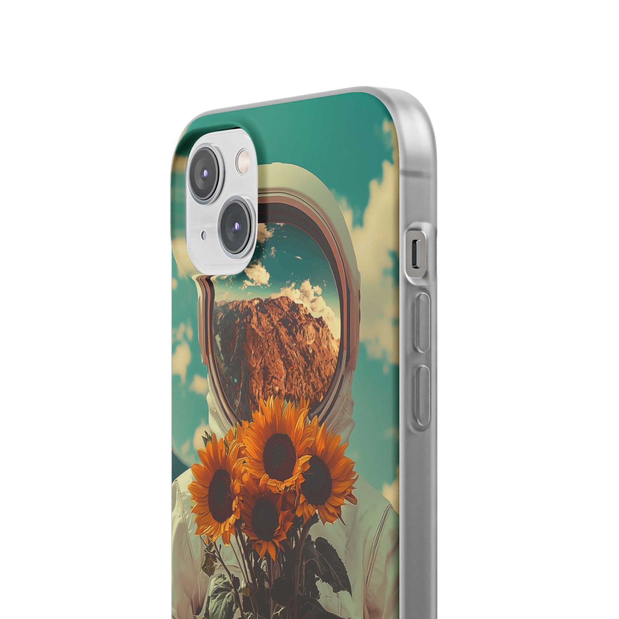 Sunflower Astronaut iPhone 14 Plus Case - Soft