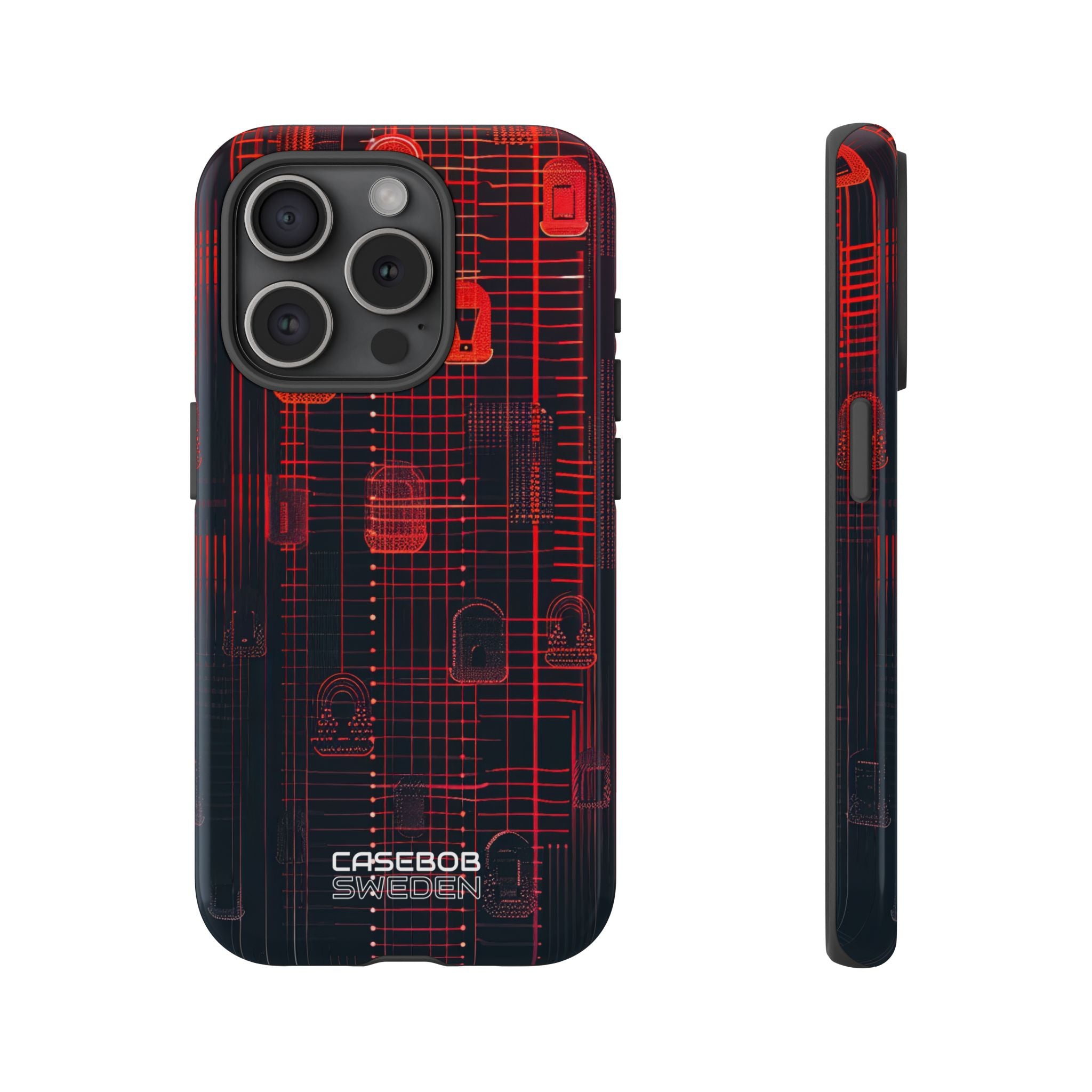Cyber Locks Grid iPhone 15 - Tough