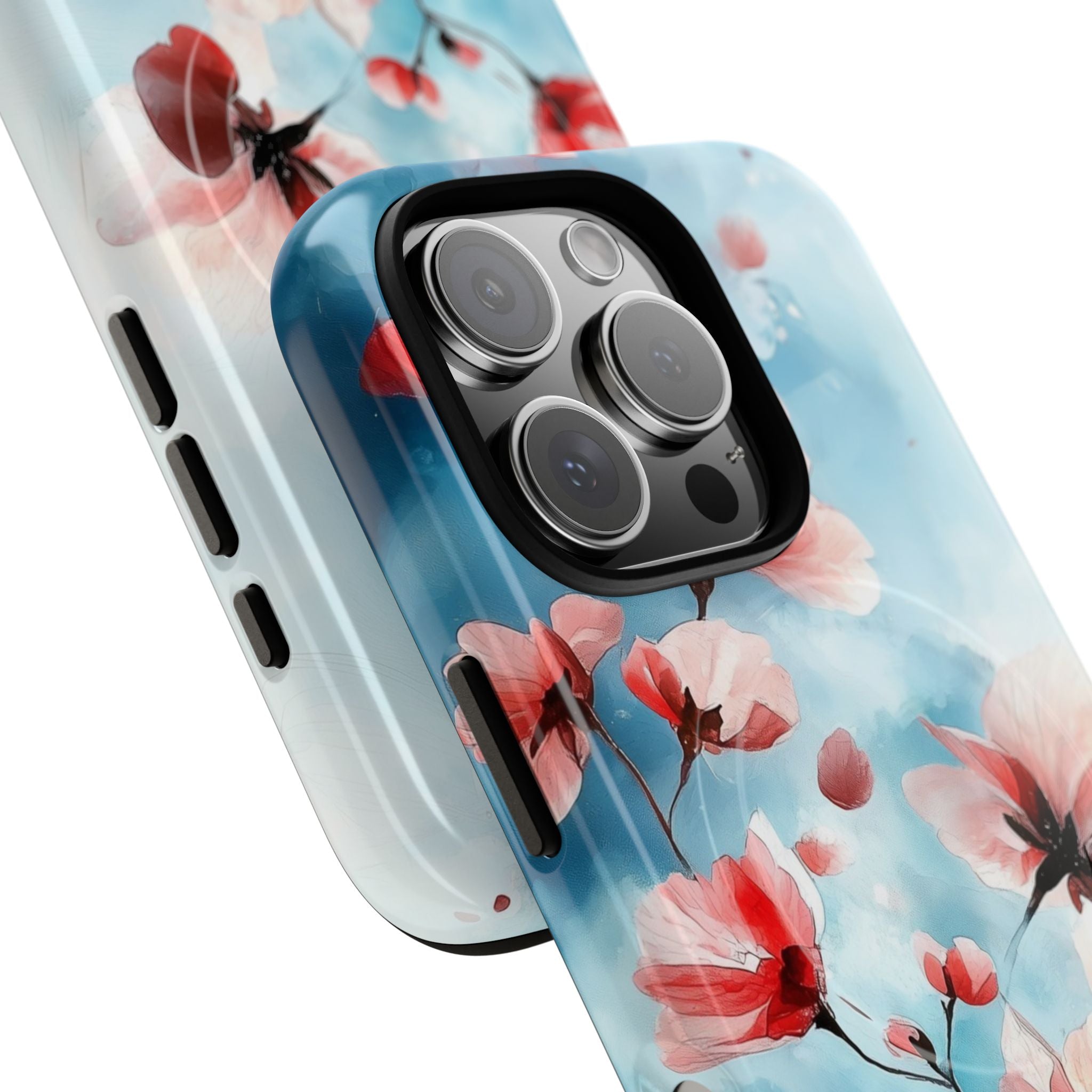 Pink Blossom Drift iPhone 16 Pro Case - Tough+