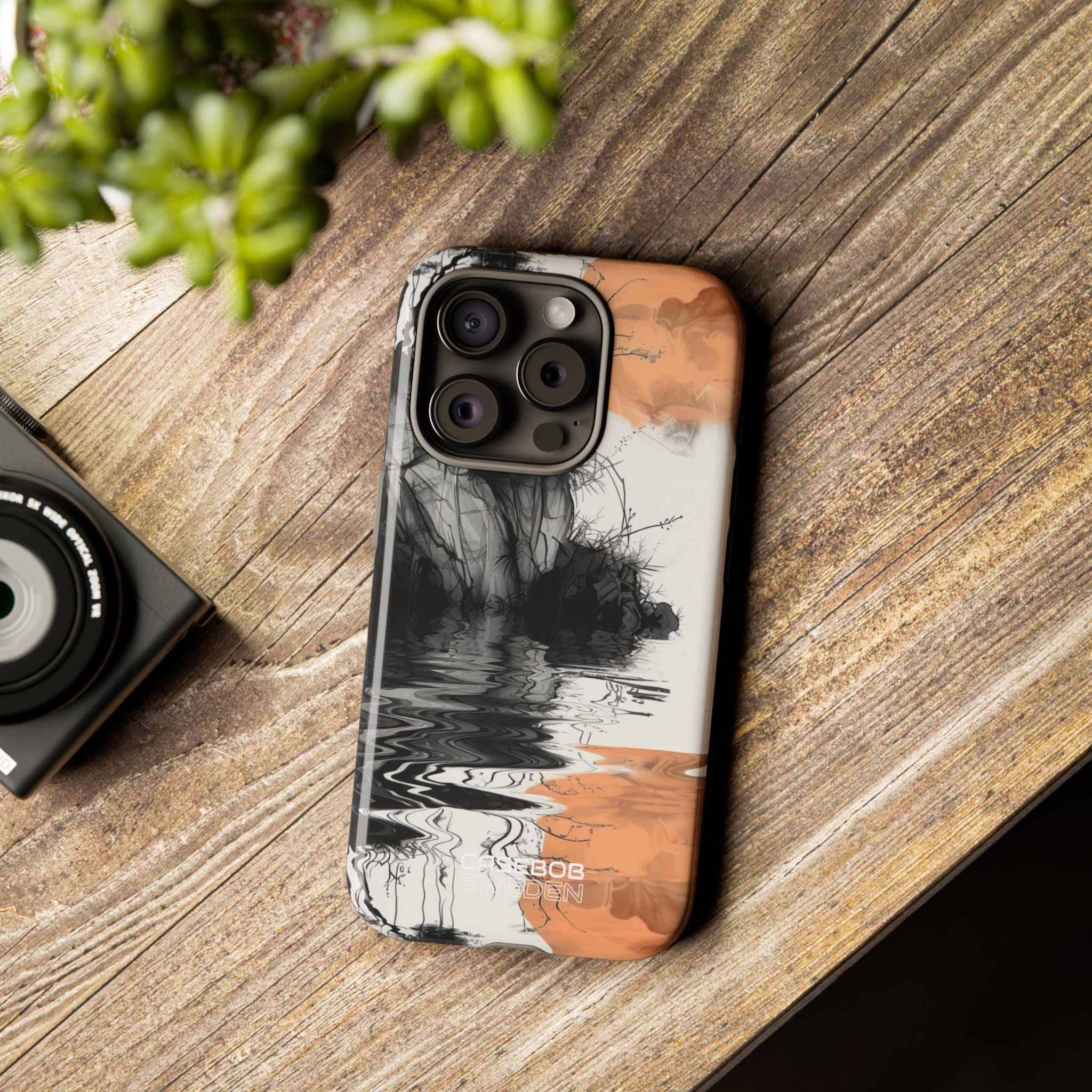 Riflesso della Luna Arancione iPhone 15 - Tough