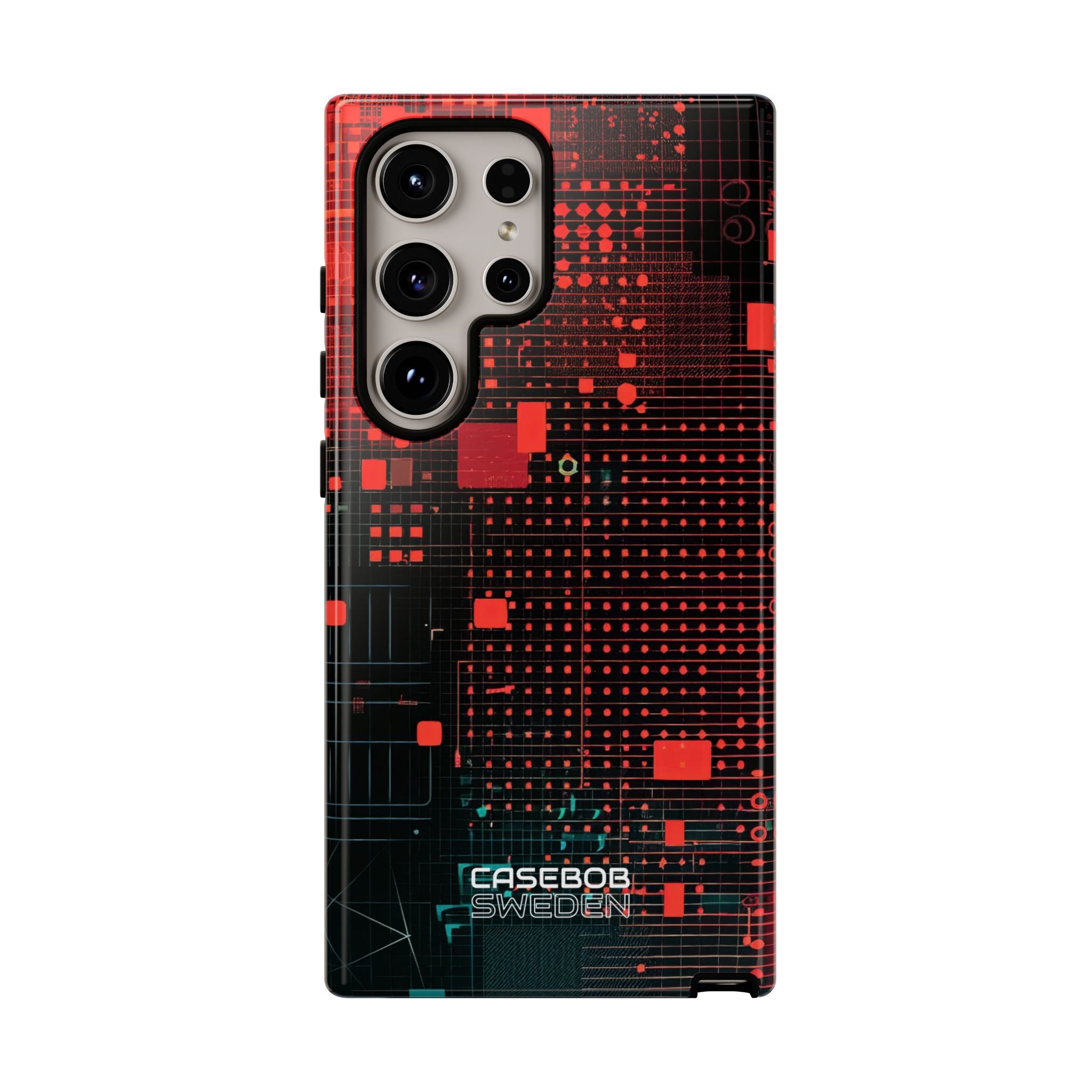 Crimson Circuit Grid Samsung S24 - Tough