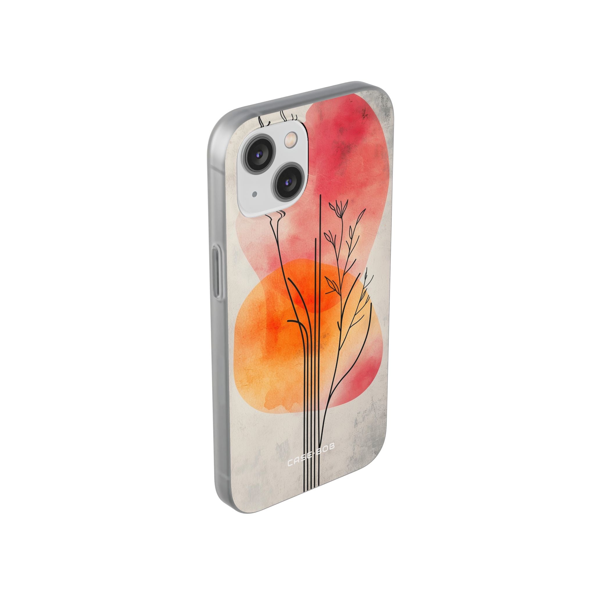 Curved Stem Sunset iPhone 14 Case - Soft