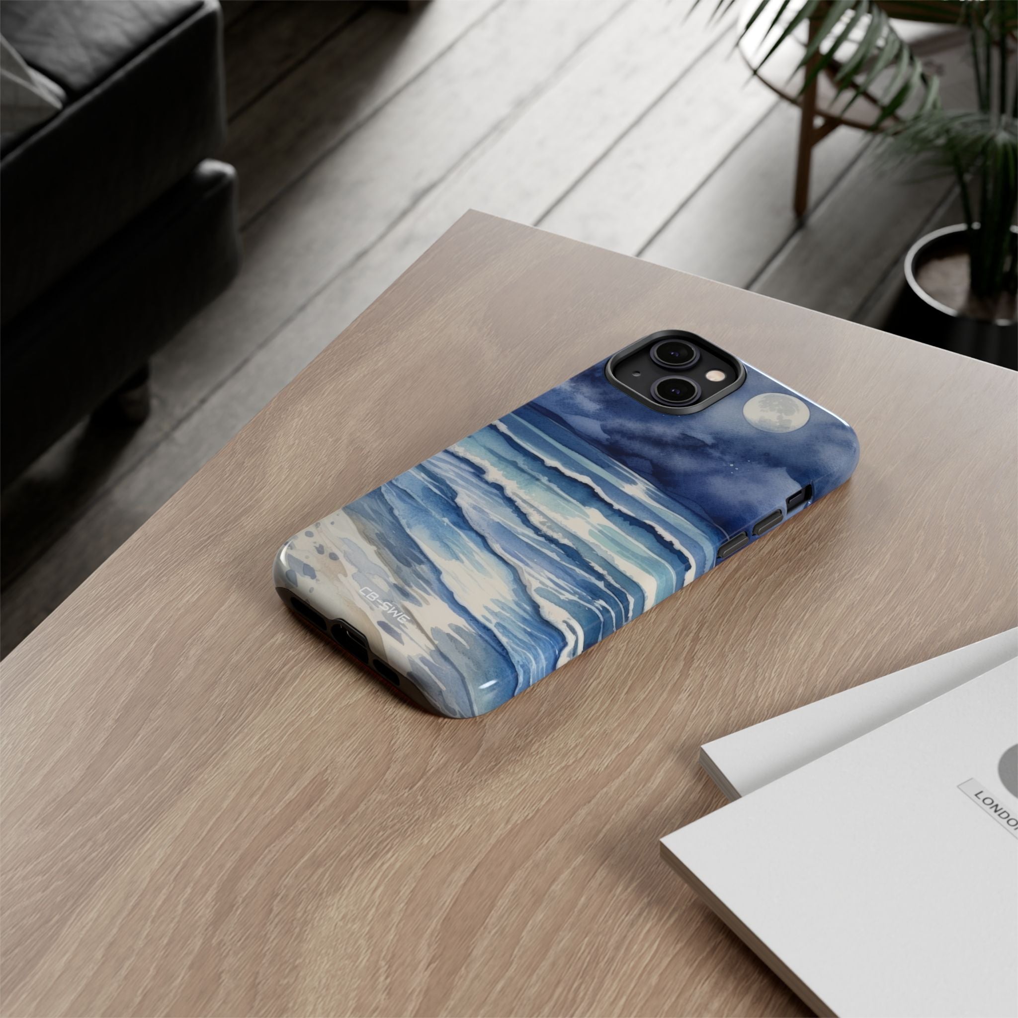 Moonlight Reflects Waves - iPhone Case