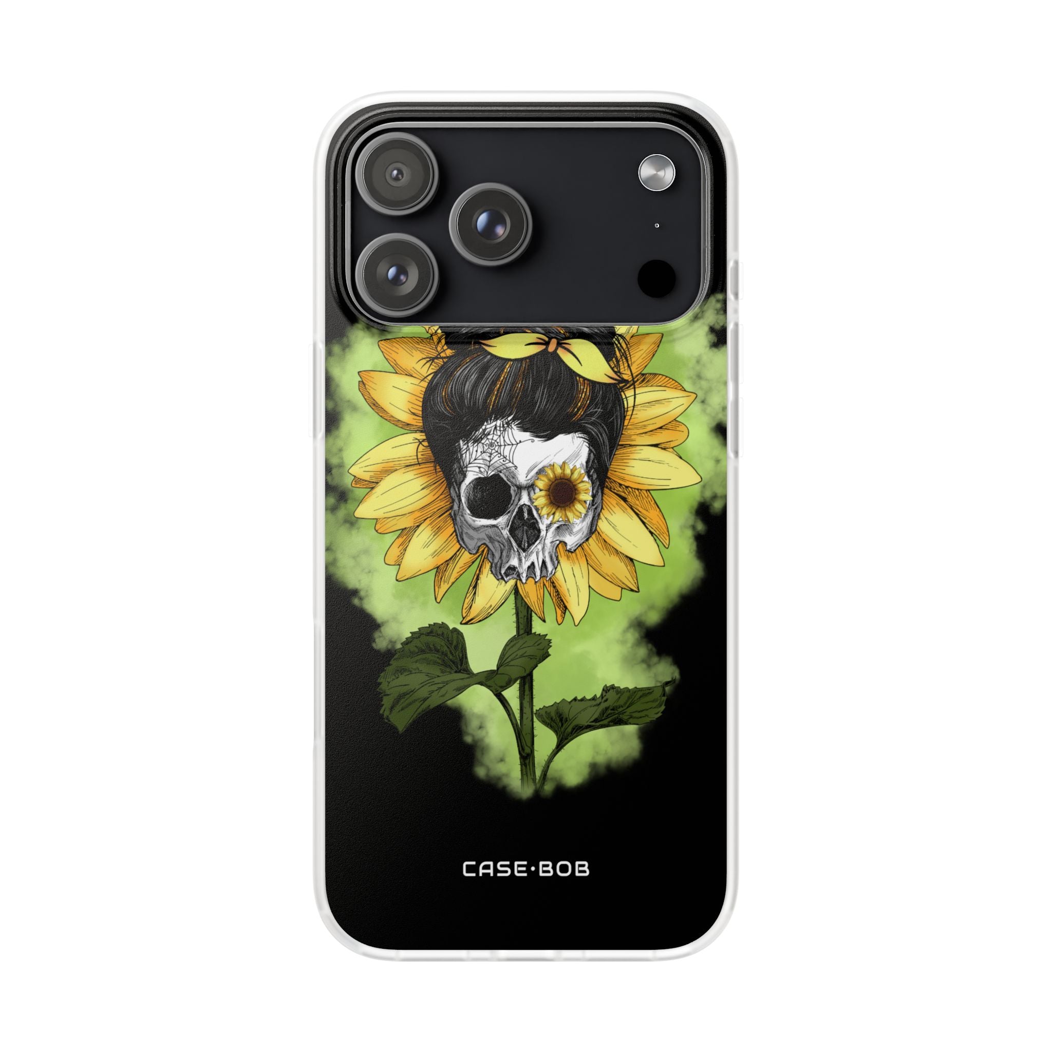 Sunflower Skull iPhone 17 Pro Max Case - Soft