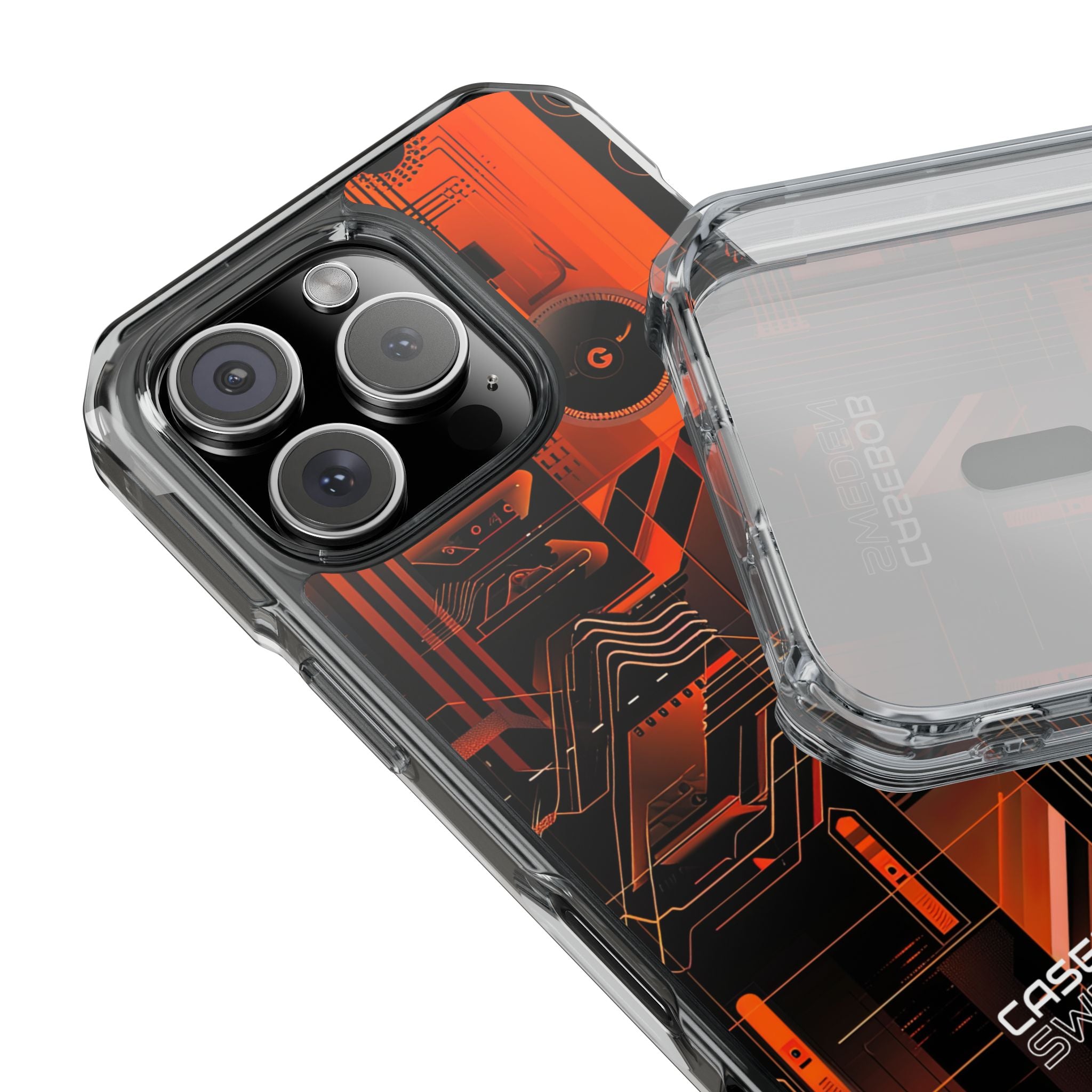 Orange Circuit Dreams iPhone 16 - Impact Clear+