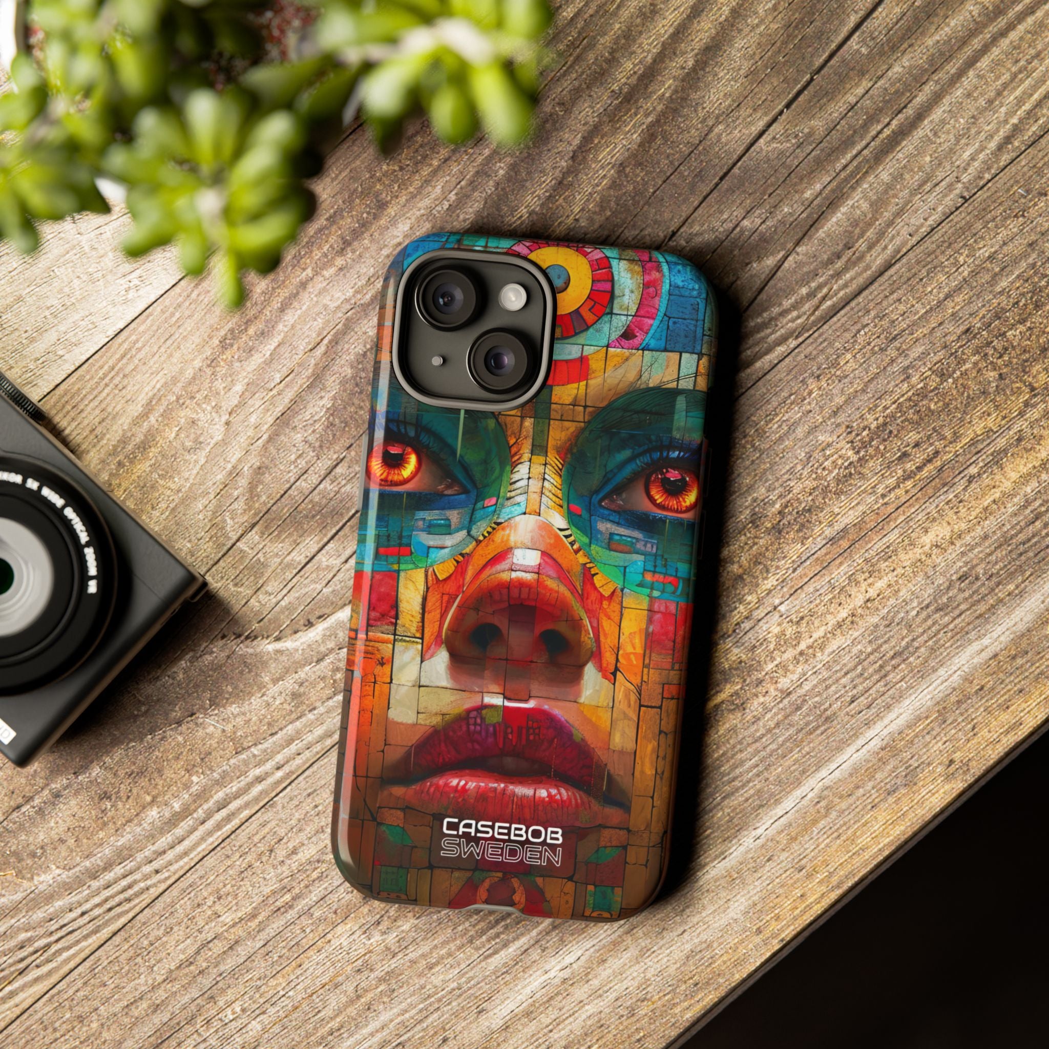 Ritratto Fiamma Geometrica iPhone 15 - Tough