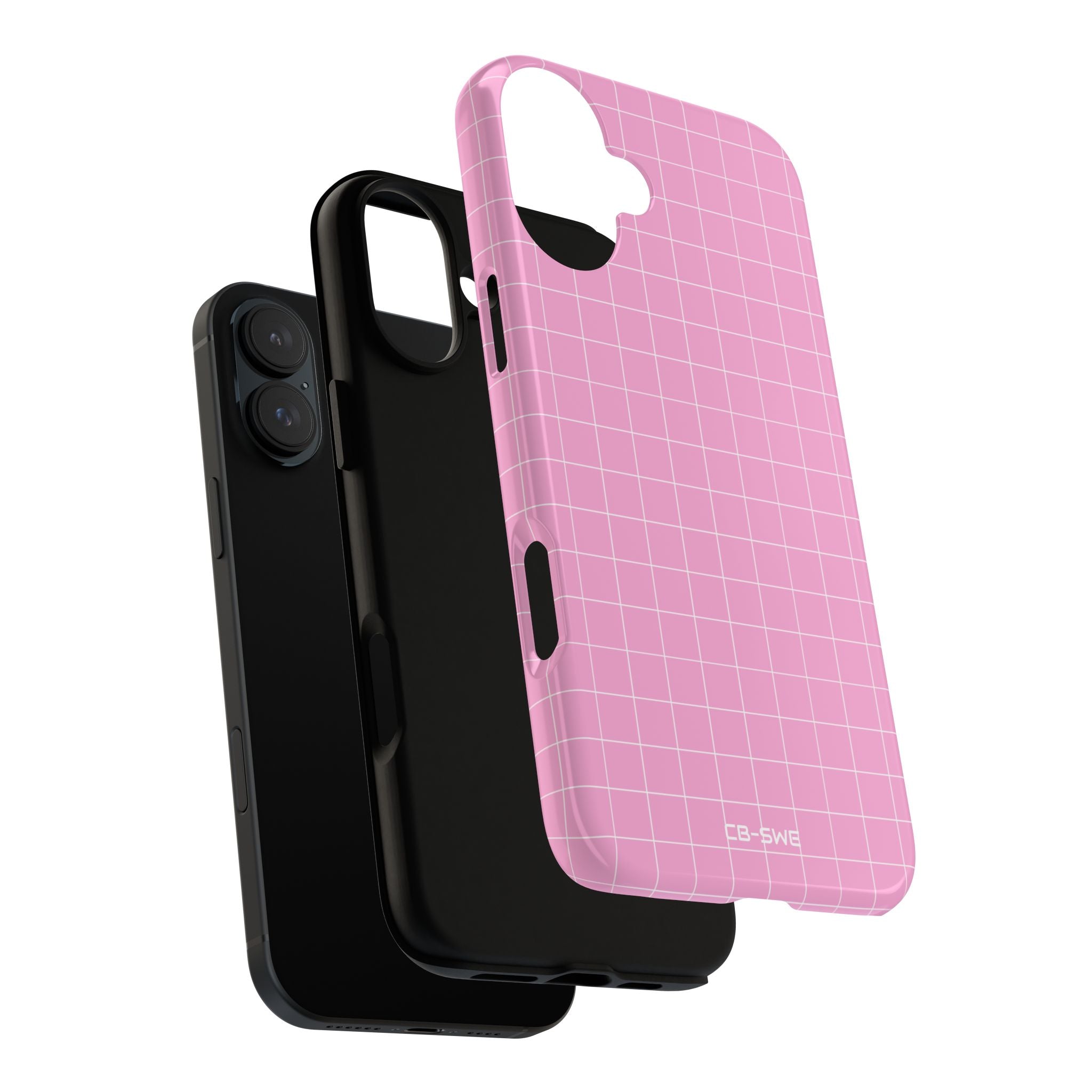 Pink Squares Align - iPhone Case