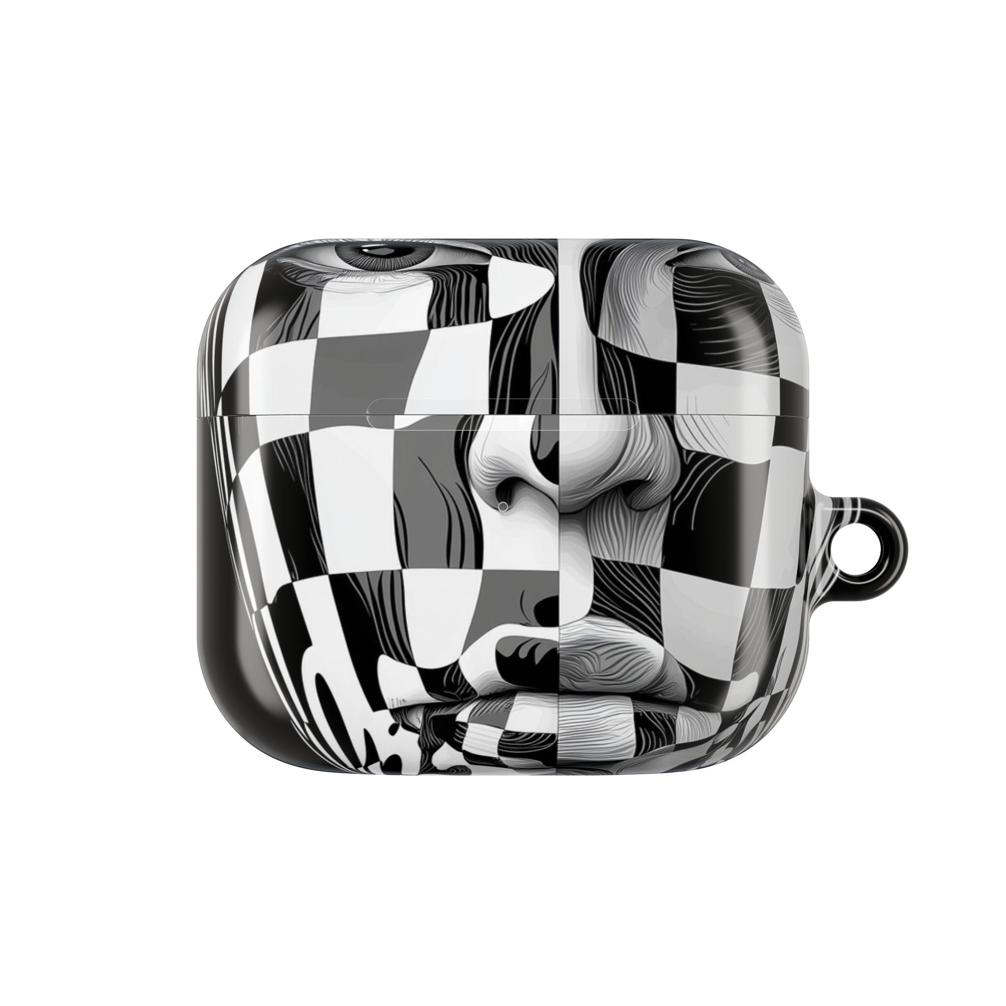 Mirrored Checkerboard Face - AirPods Case