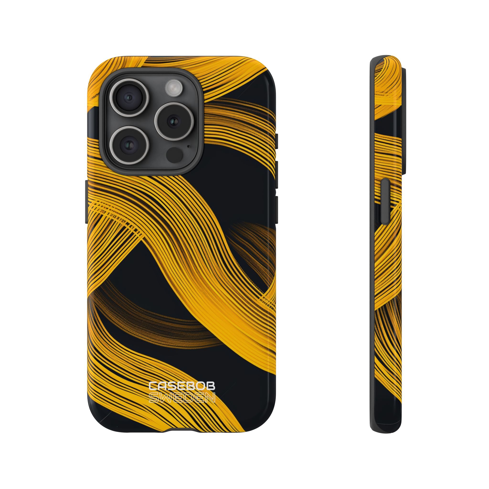 Yellow Flow Lines iPhone 15 - Tough
