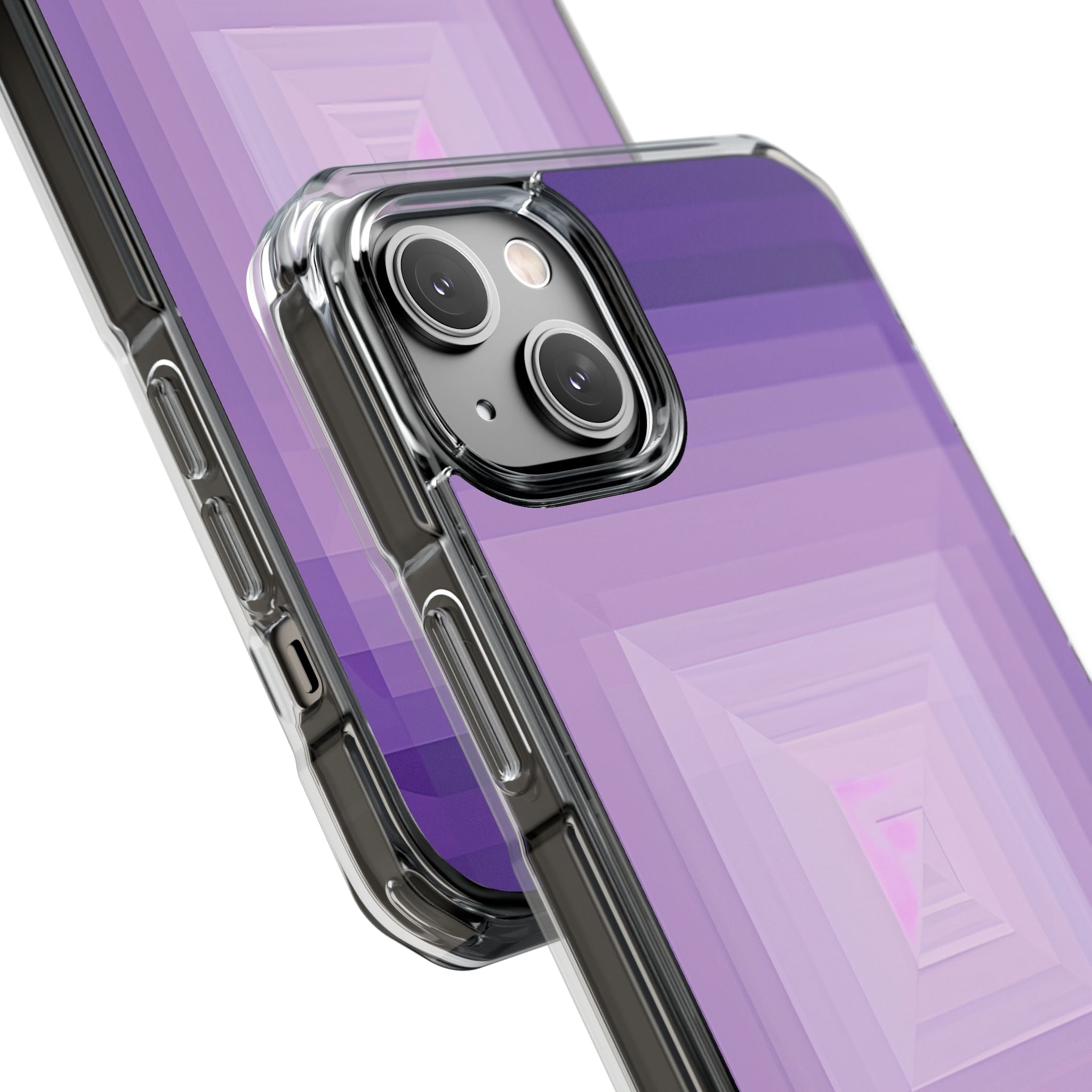 Paarse Geometrie Vortex iPhone 14 - Impact Clear+