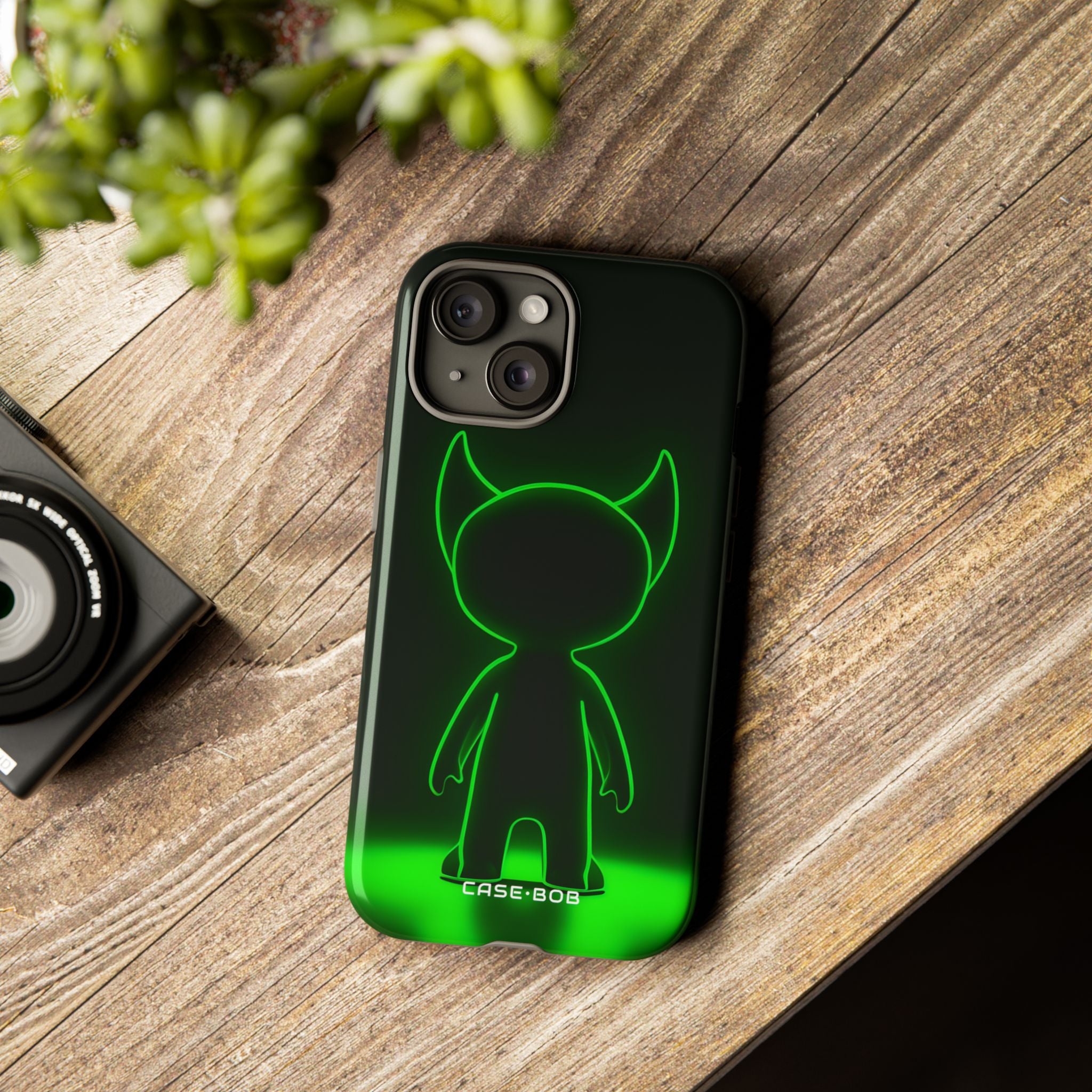 Neon Horned Glow iPhone 15 Case - Tough