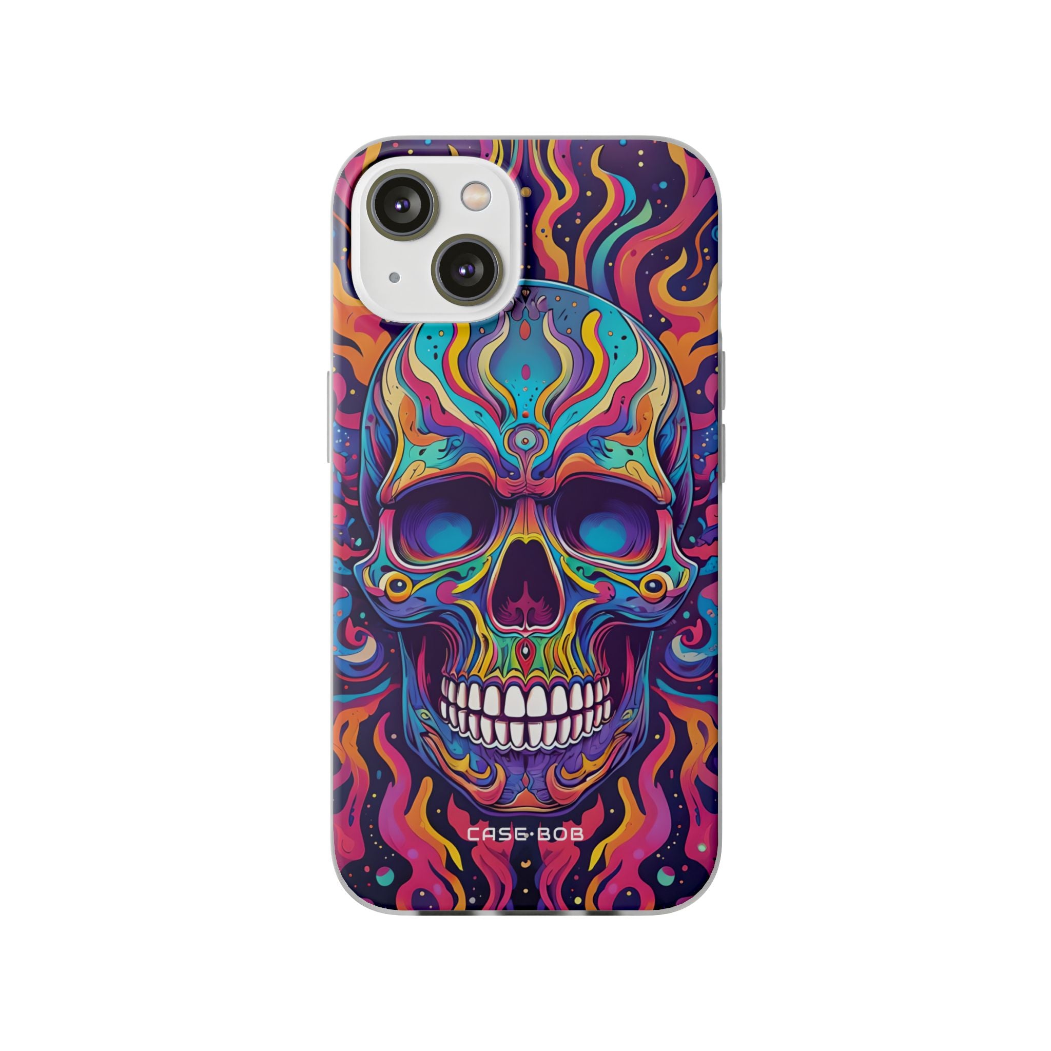 Flaming Skull iPhone 14 Case - Soft