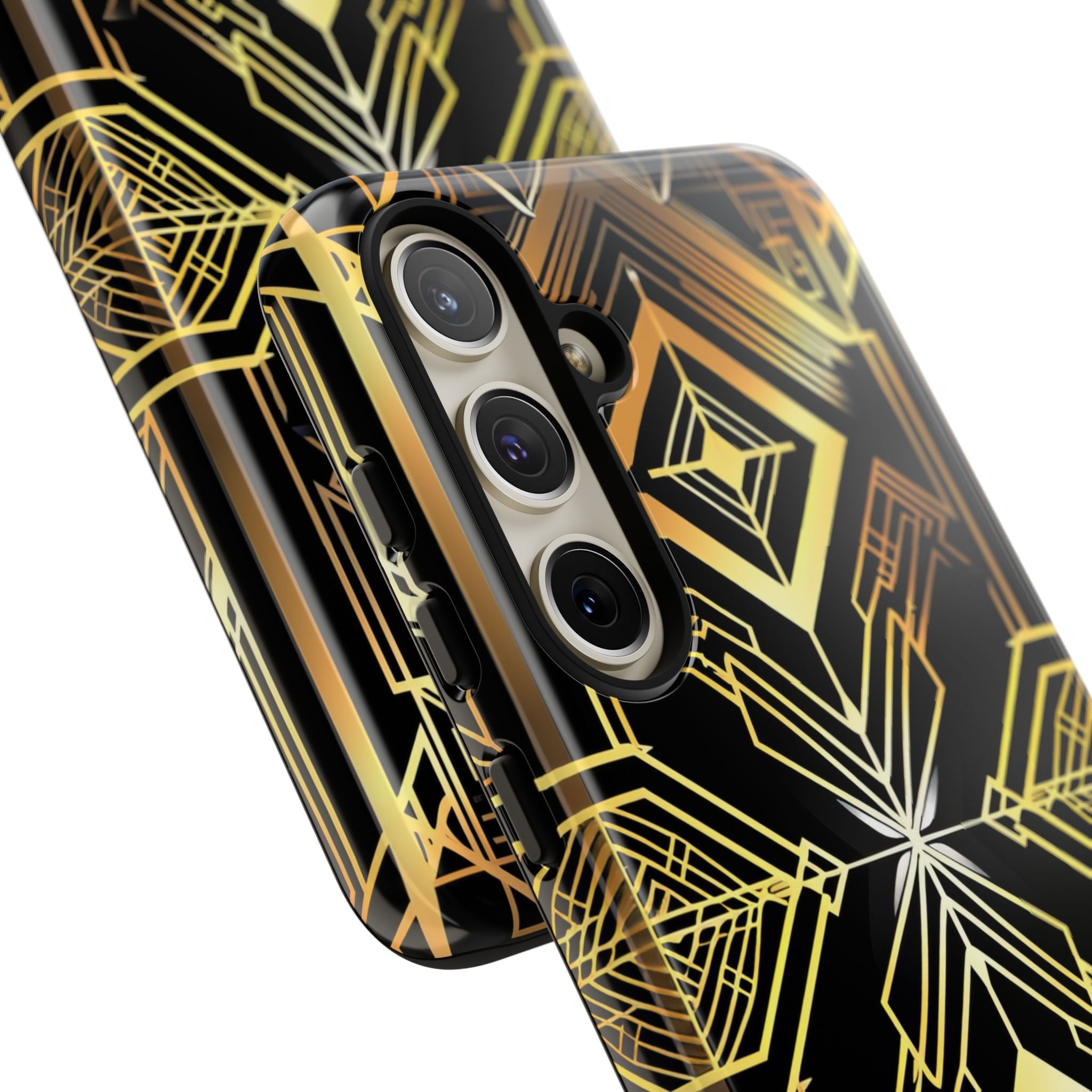 Golden Geometric Symphony Samsung S24 - Tough